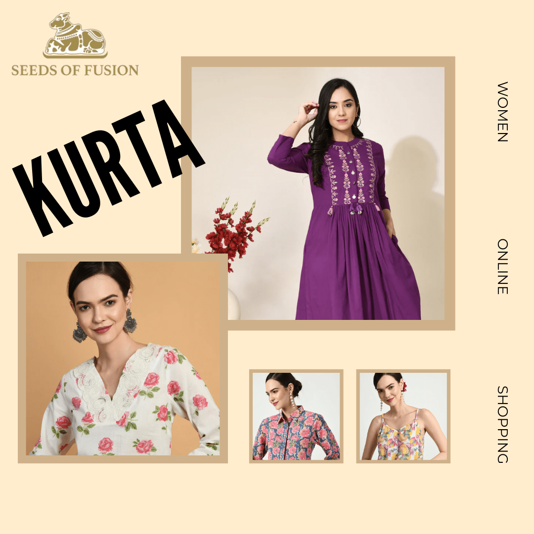 Buy Kurti for women online Seeds of Fusion