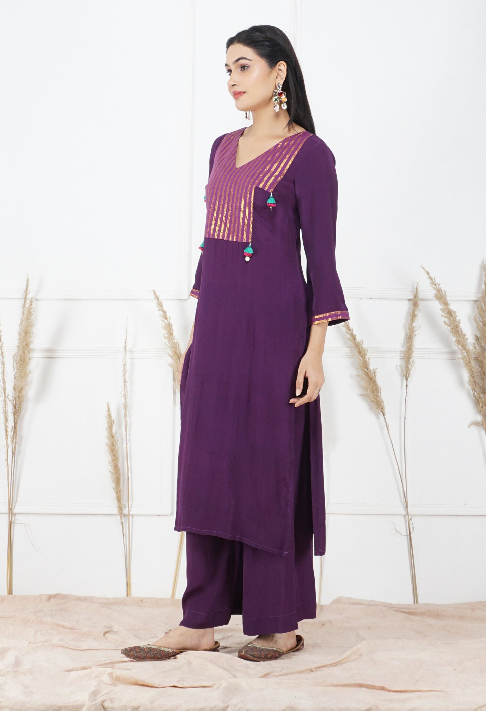 Jamuni Gulab Kurta Set | Purple Kurtas Sets Online