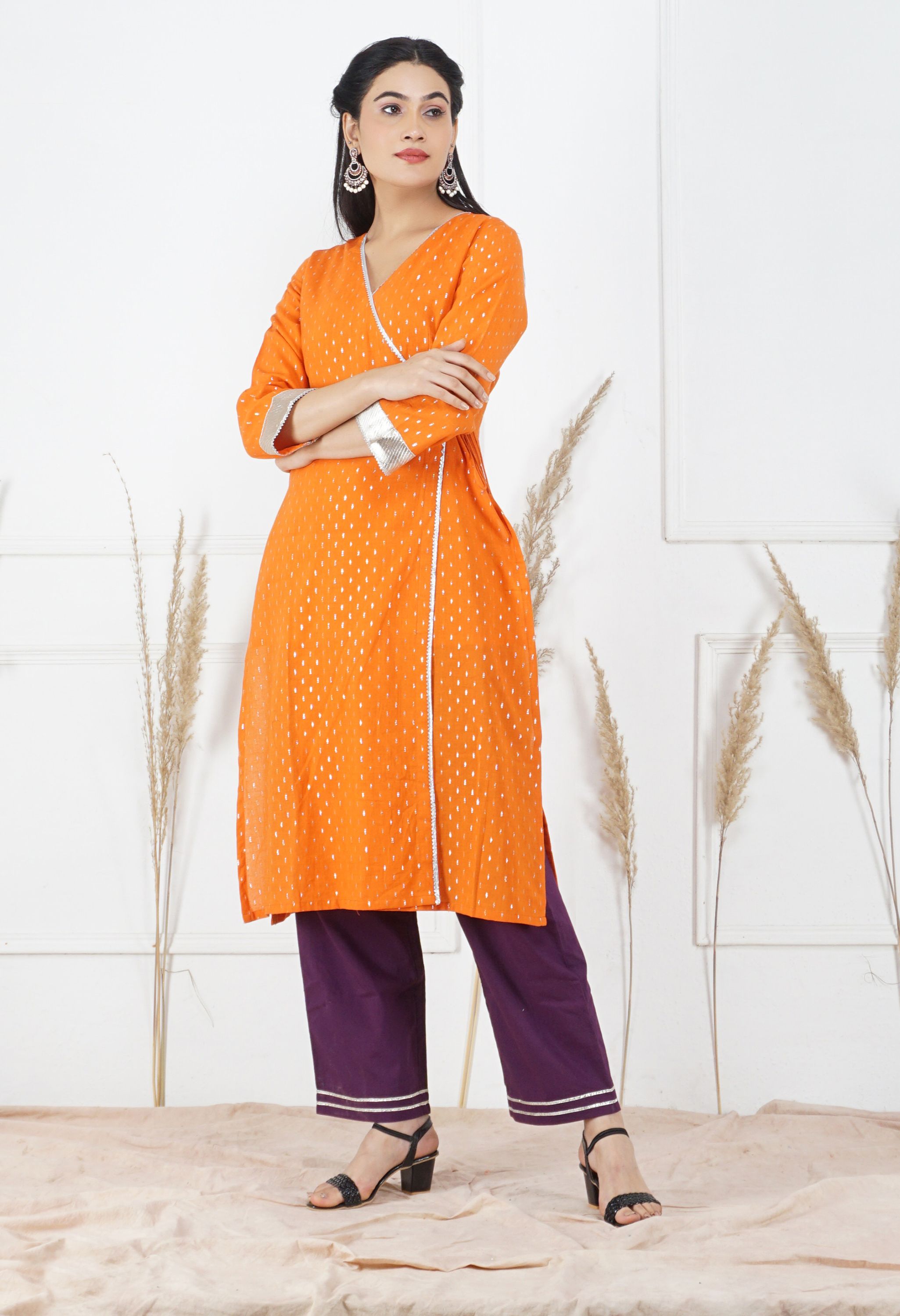Narangi Kurta Set | Women Orange Kurtas Sets
