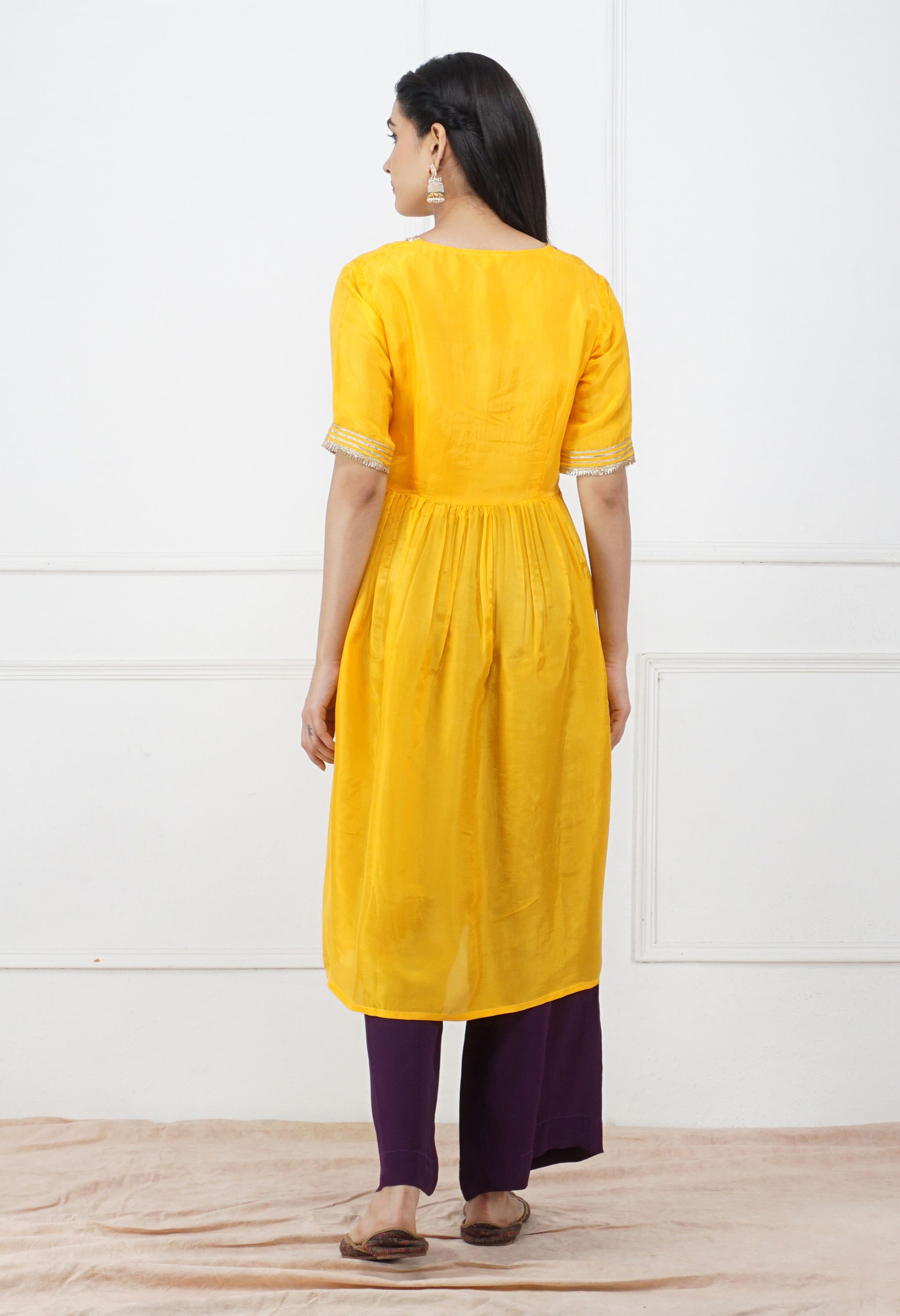 Mango Peela Silk Dupatta Set | Mango Yellow Dupatta