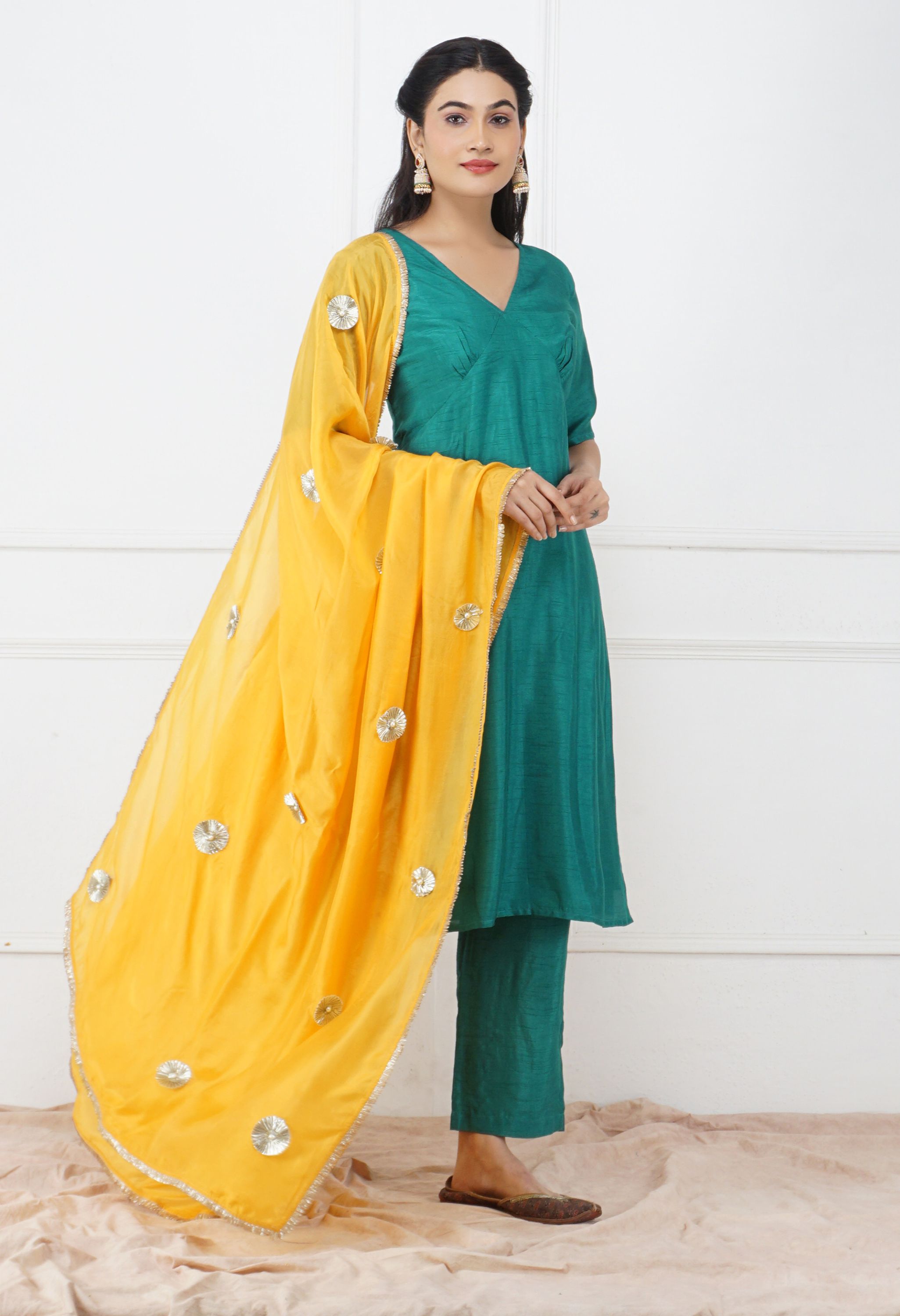 Silk Dupatta Set | Trendy Silk Kurta Sets With Dupatta Online