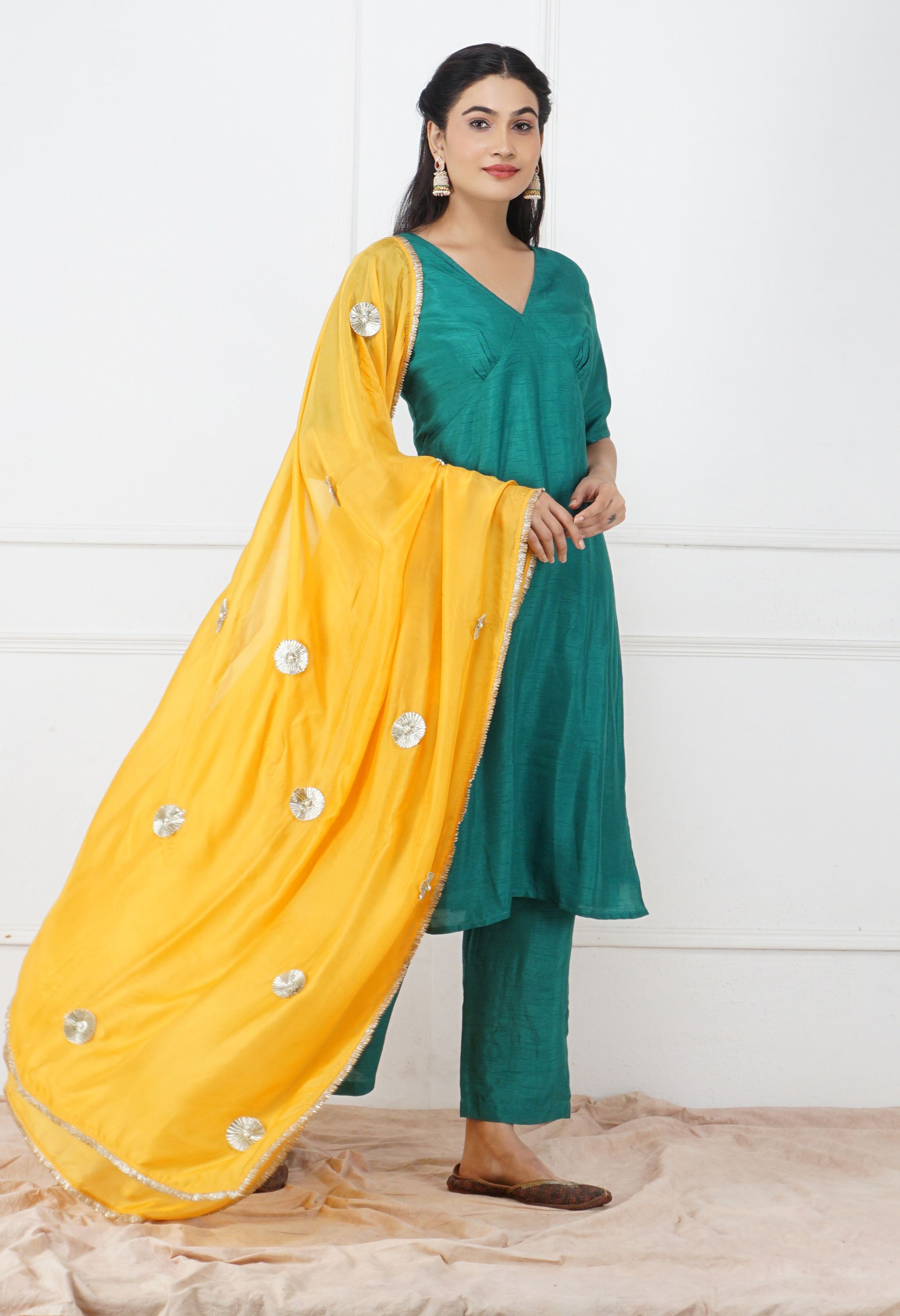 Silk Dupatta Set | Trendy Silk Kurta Sets With Dupatta Online
