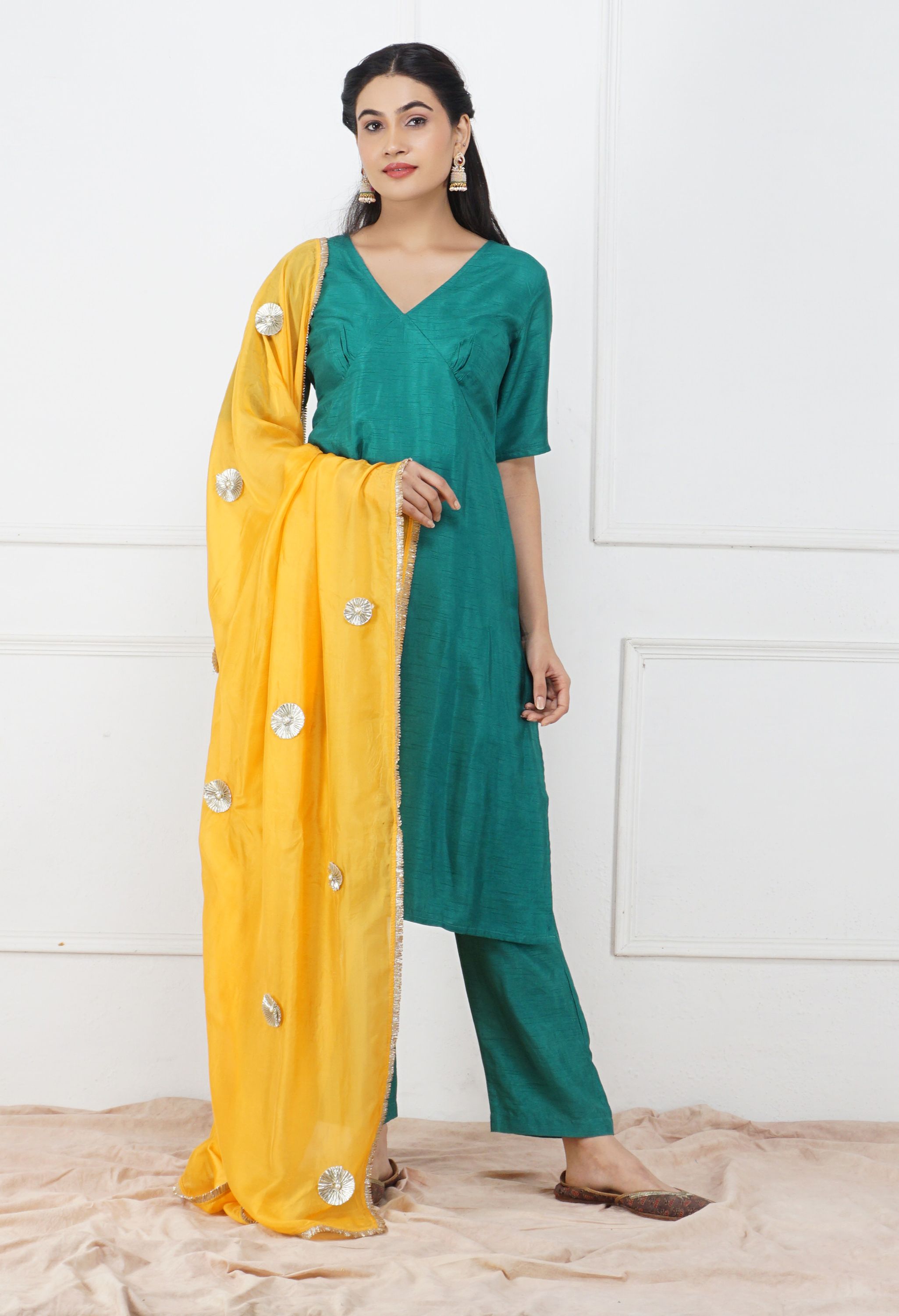 Silk Dupatta Set | Trendy Silk Kurta Sets With Dupatta Online