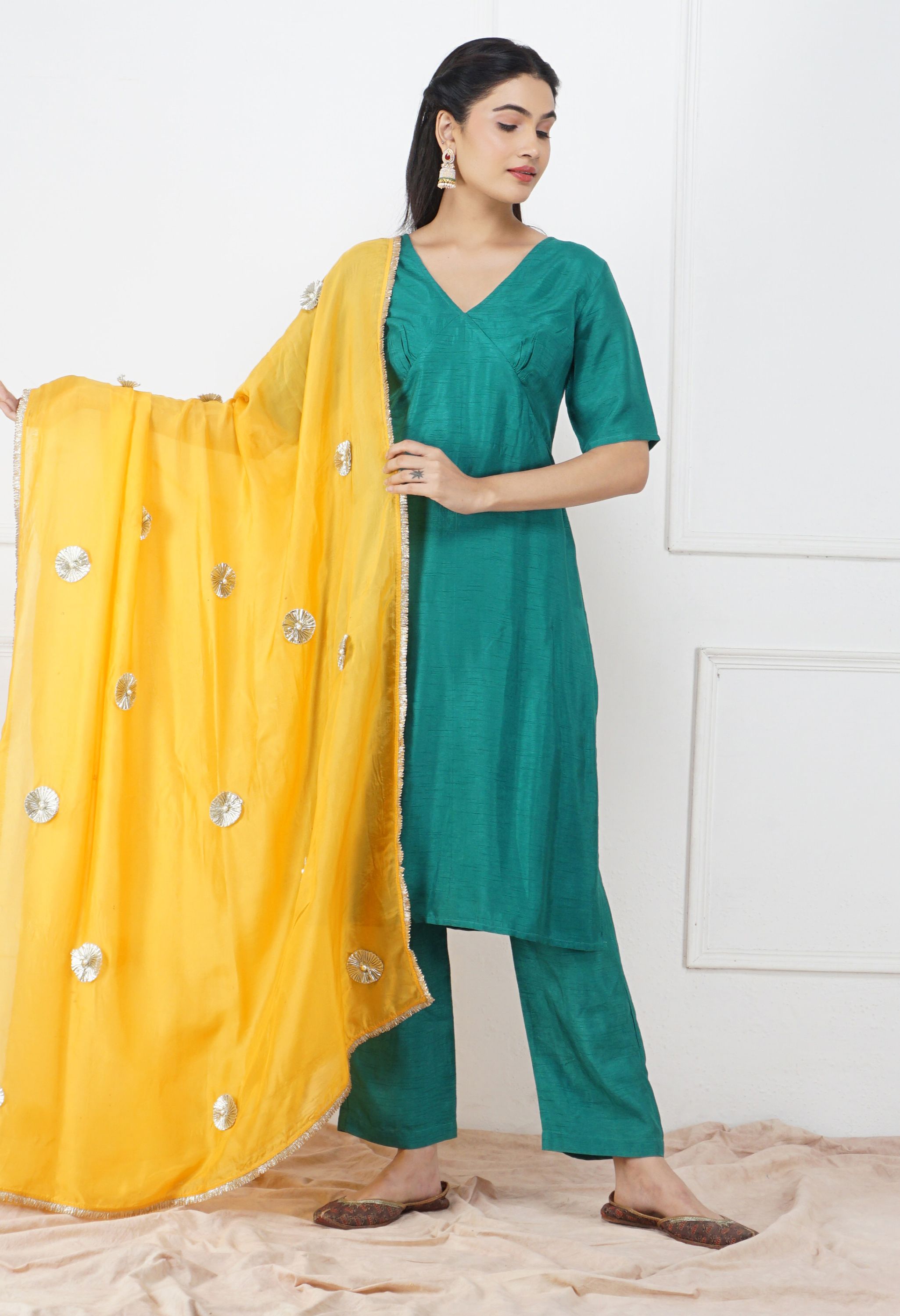 Silk Dupatta Set | Trendy Silk Kurta Sets With Dupatta Online