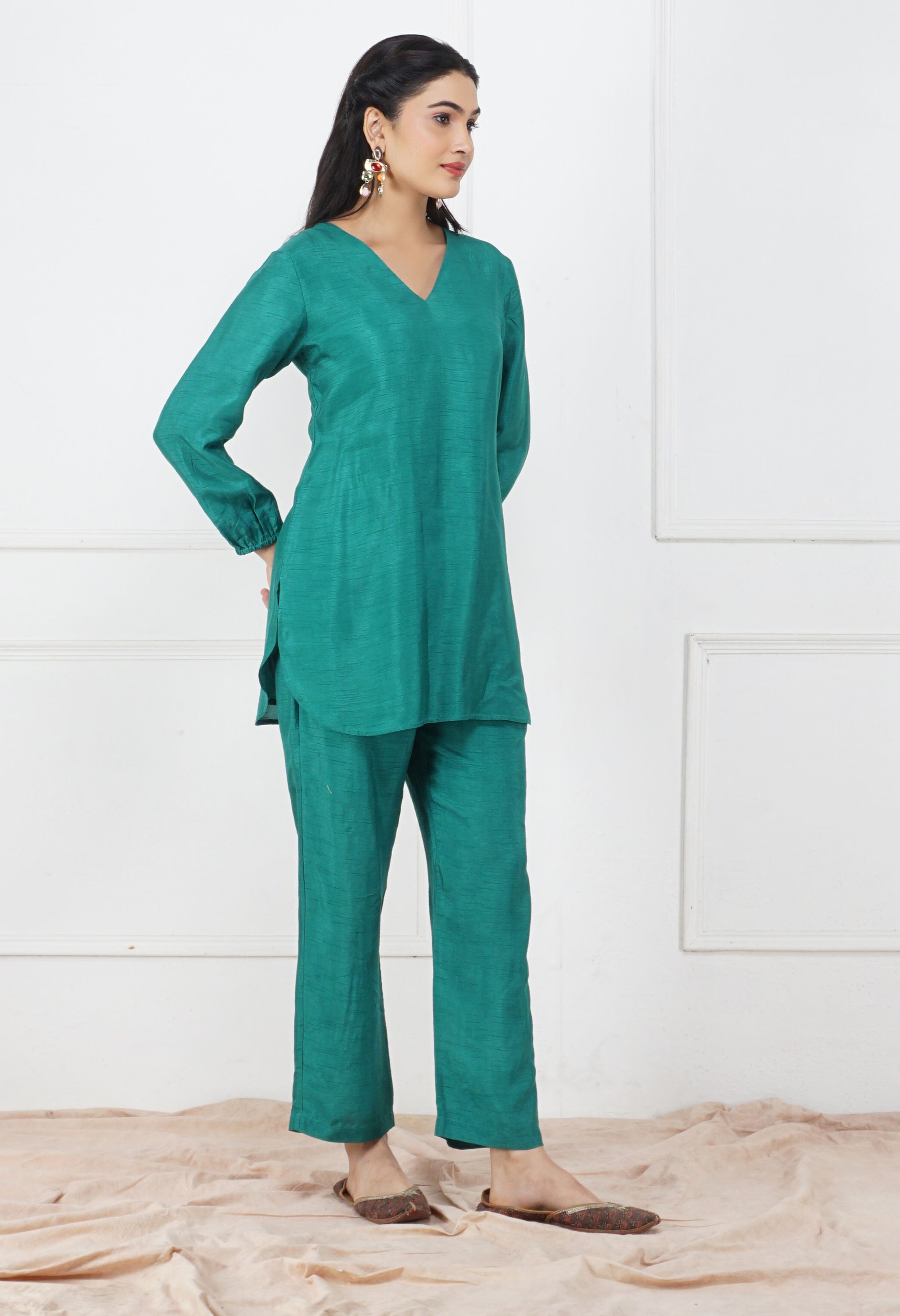 Silk Co Ord Set | Women Silk Clothing Set Online