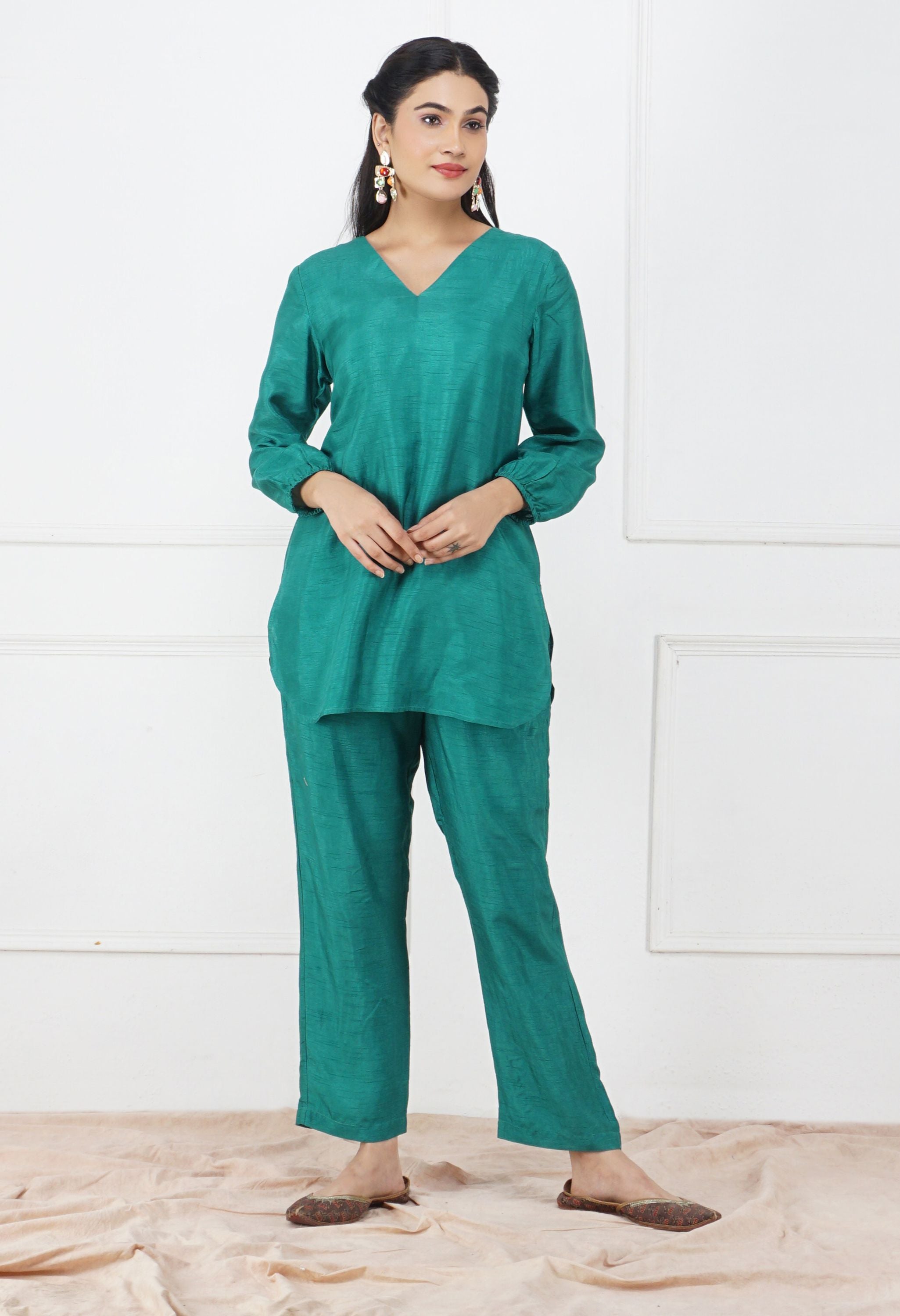 Silk Co Ord Set | Women Silk Clothing Set Online