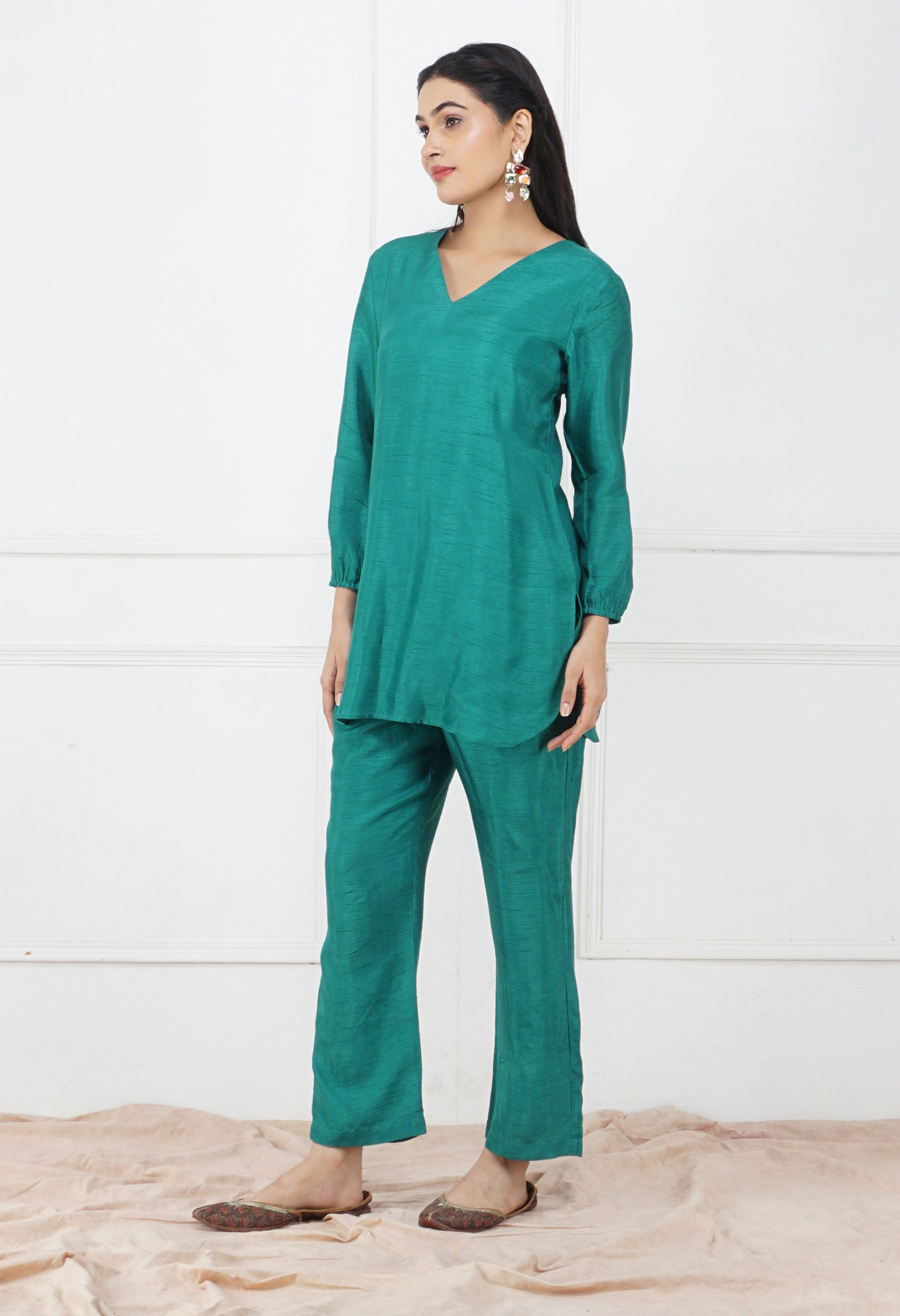 Silk Co Ord Set | Women Silk Clothing Set Online