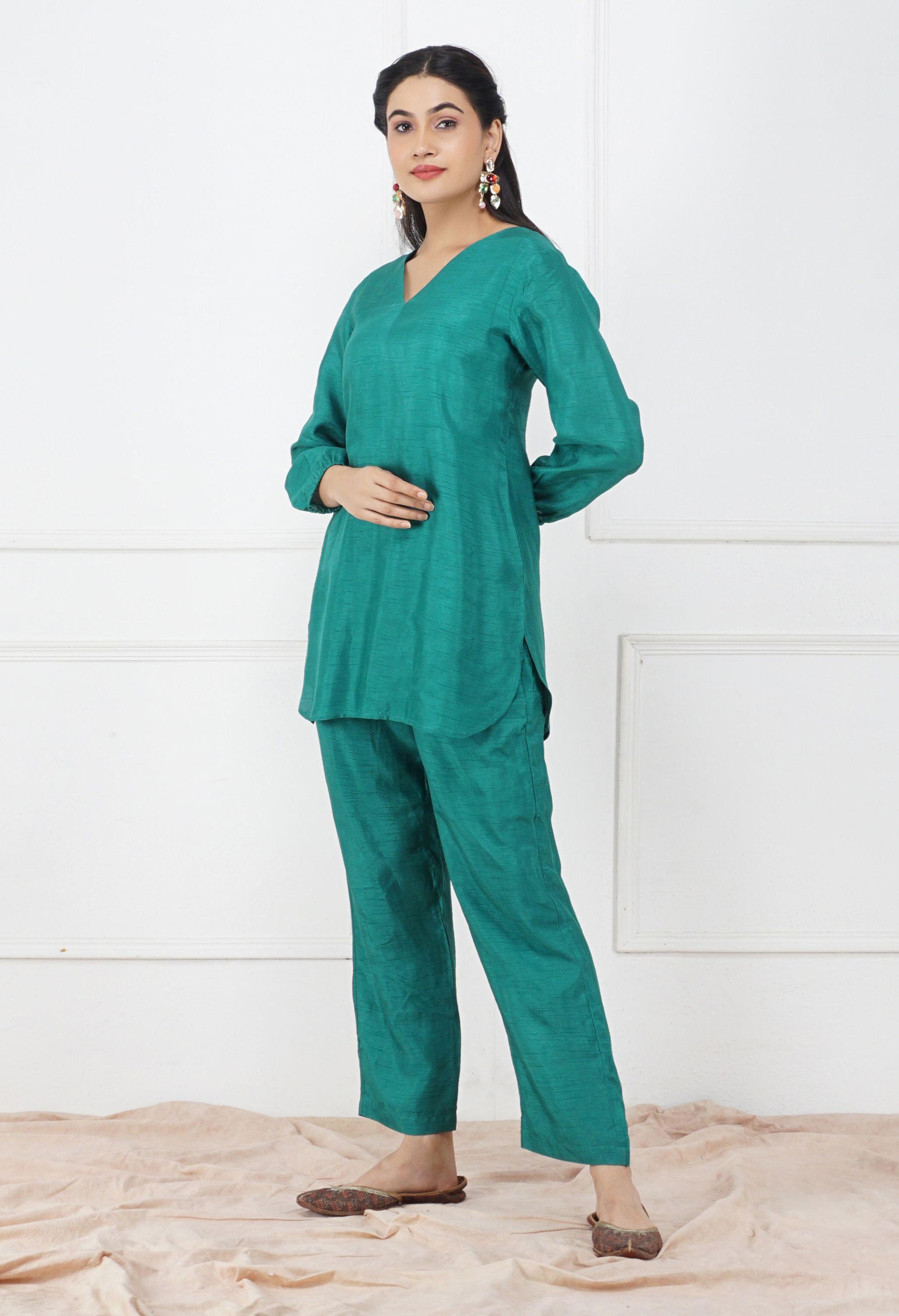 Silk Co Ord Set | Women Silk Clothing Set Online