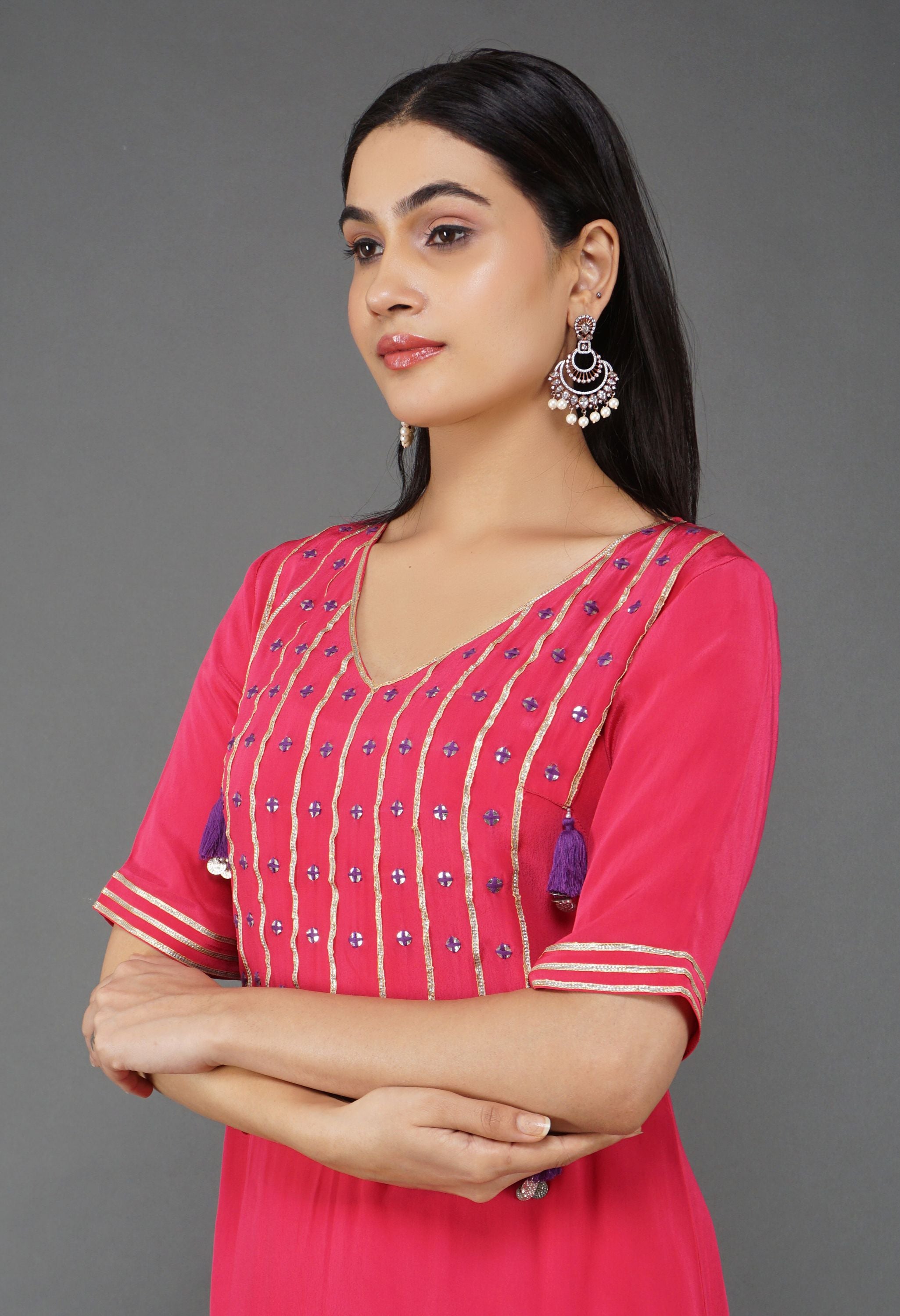 Ethnic Crepe Kurta Set | Crepe Womens Ethnic Sets