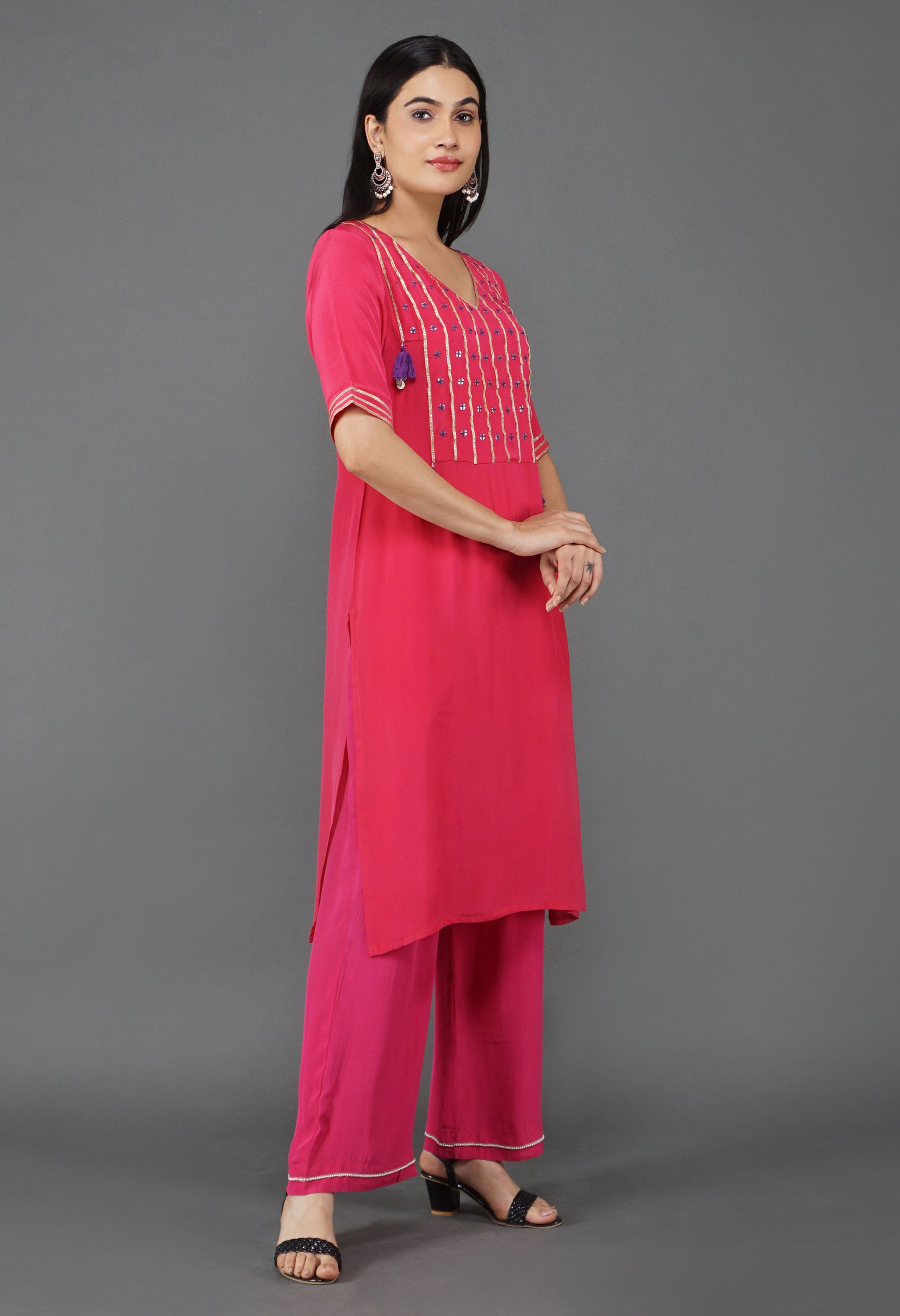 Ethnic Crepe Kurta Set | Crepe Womens Ethnic Sets