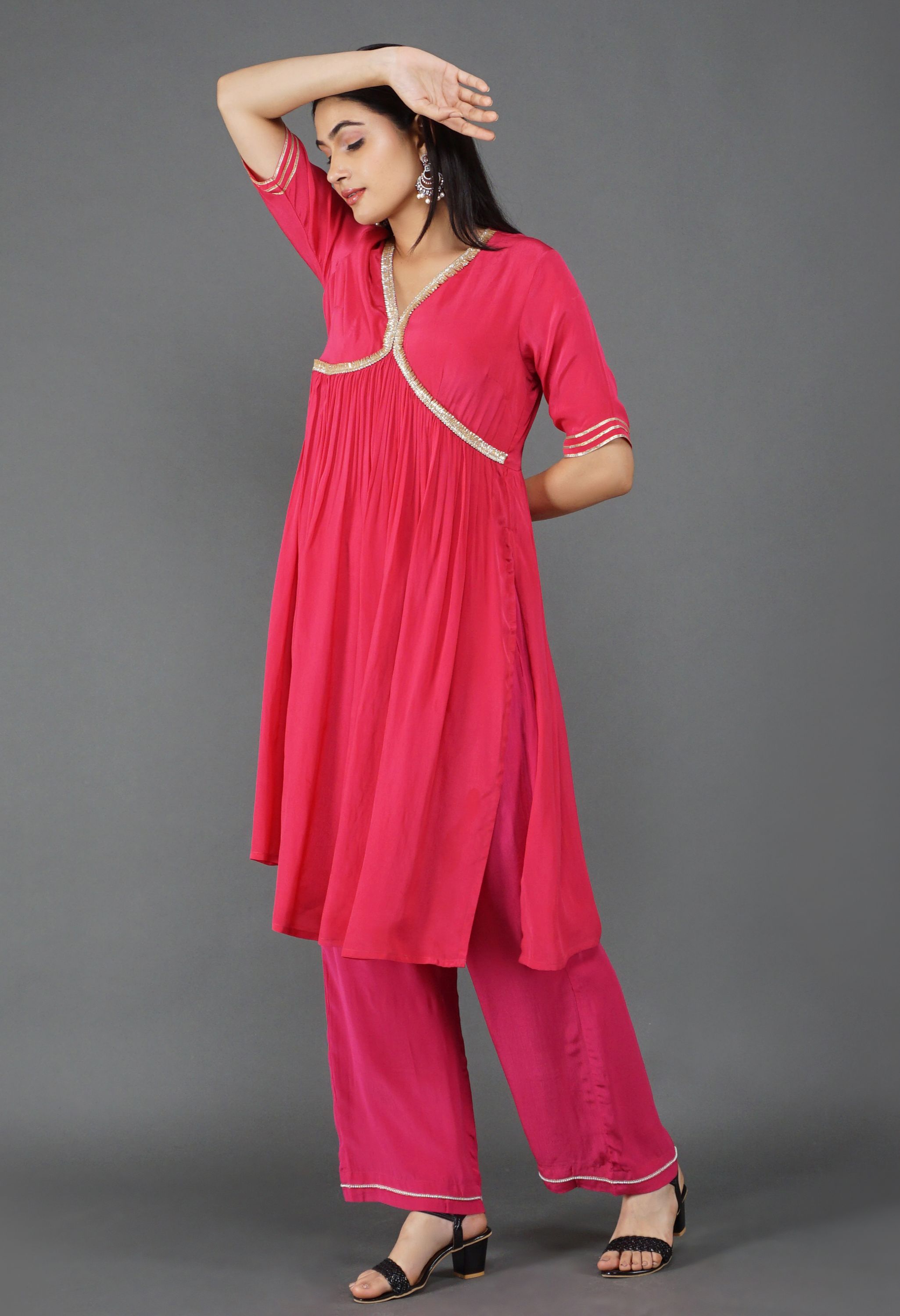 Aaliya Crepe Kurta Set | Crepe Kurta Set Online for Women