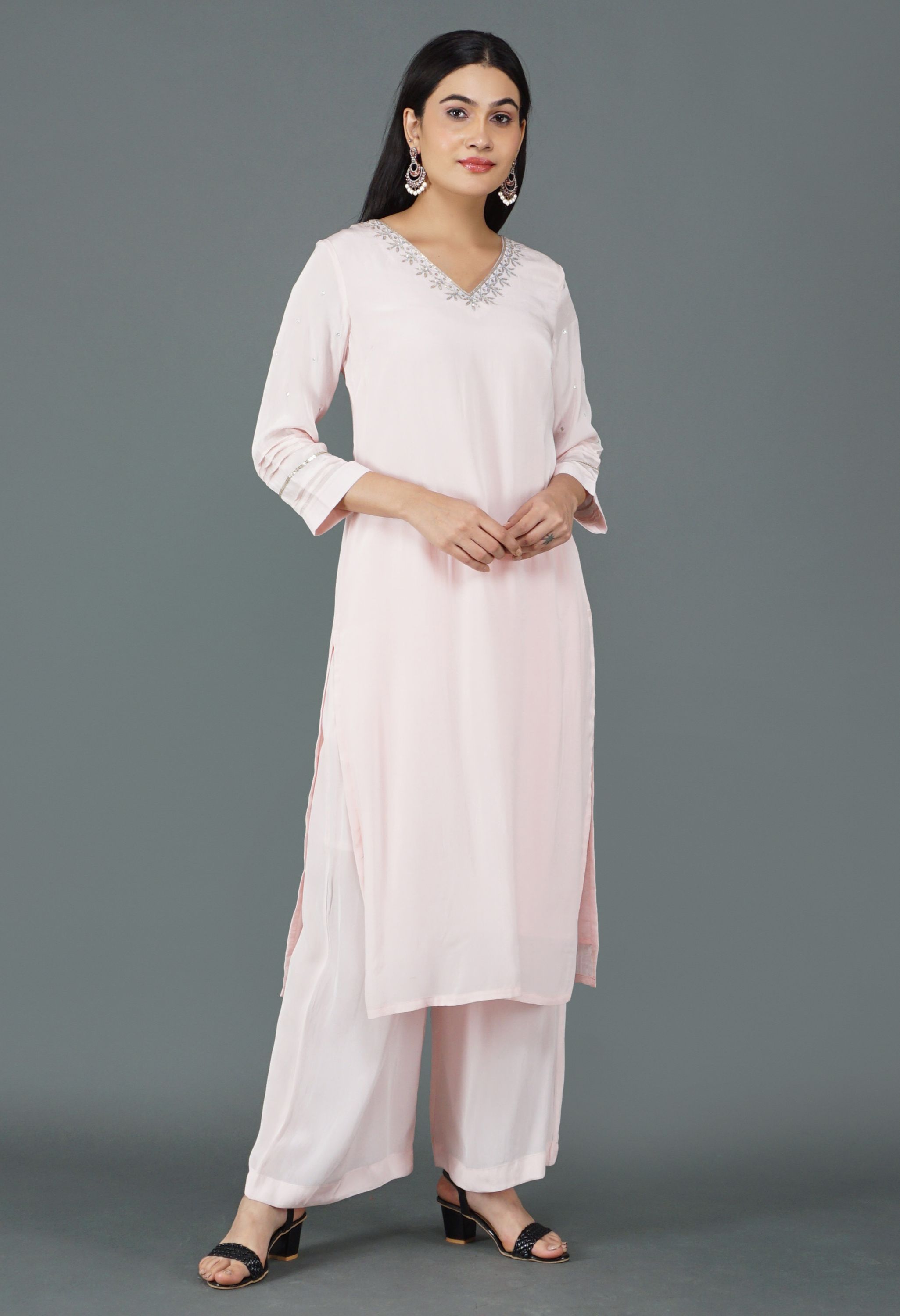 Soft Pink Dupatta Set | Pink Dupatta Kurtas Sets