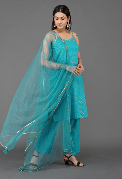 aqua-blue-dupatta-set-|-aqua-blue-kurta-set-for-women