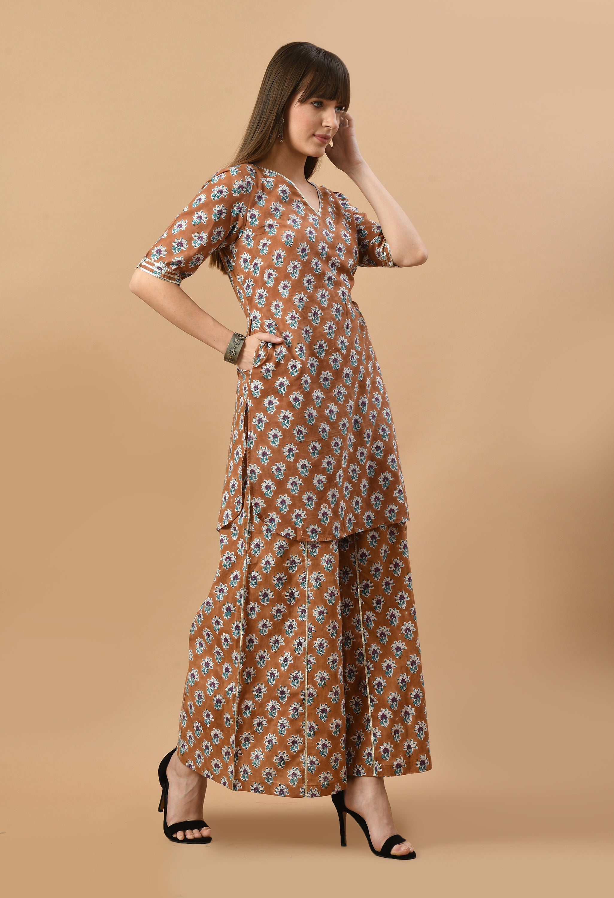 bagru-hand-block-kurta-set