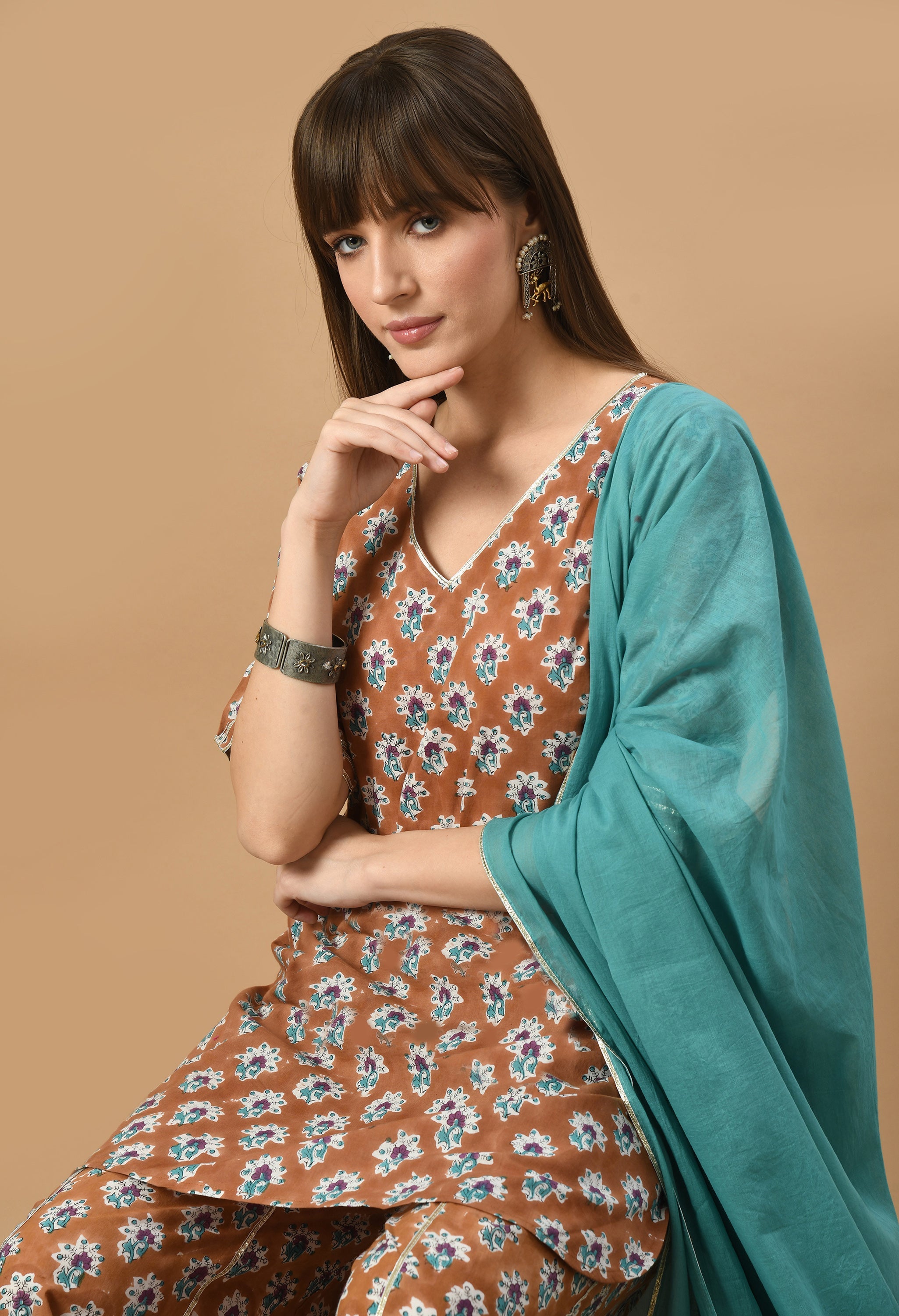 bagru-hand-block-kurta-set