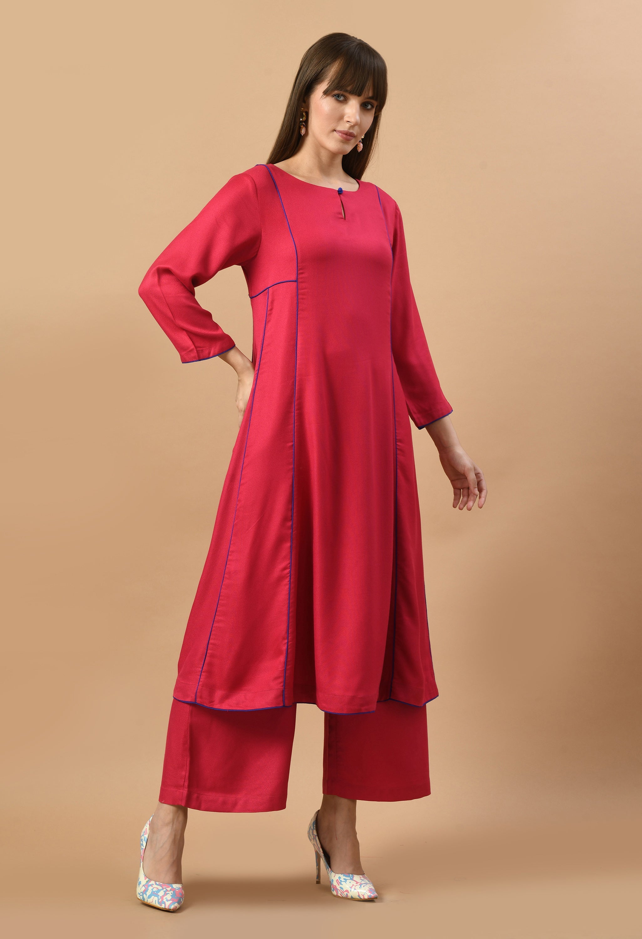 gulabi-rang-pnel-kurta-set