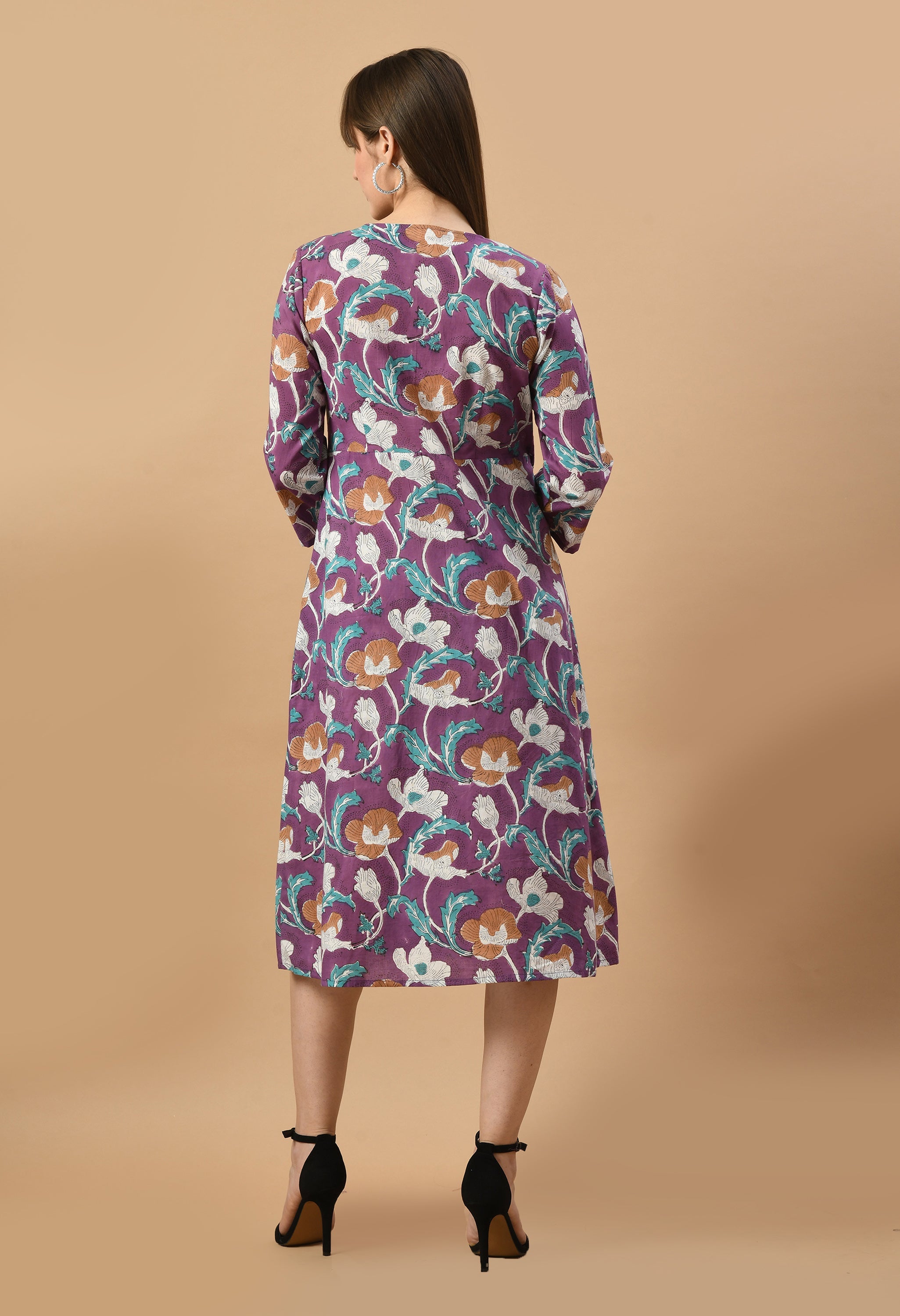 angrakha-hand block-cotton-dress