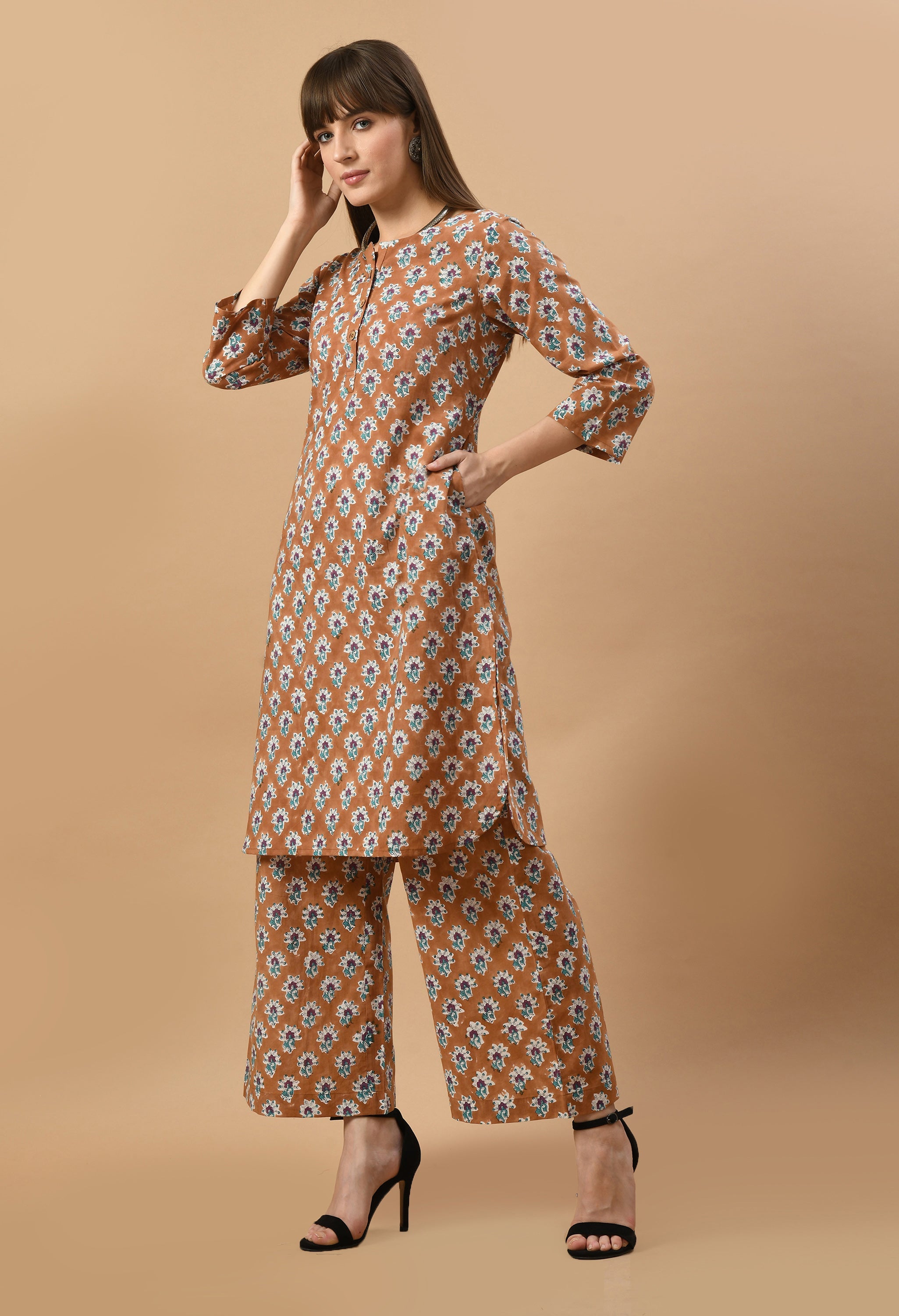 bagru-buti-hand-block-cotton-kurta-set