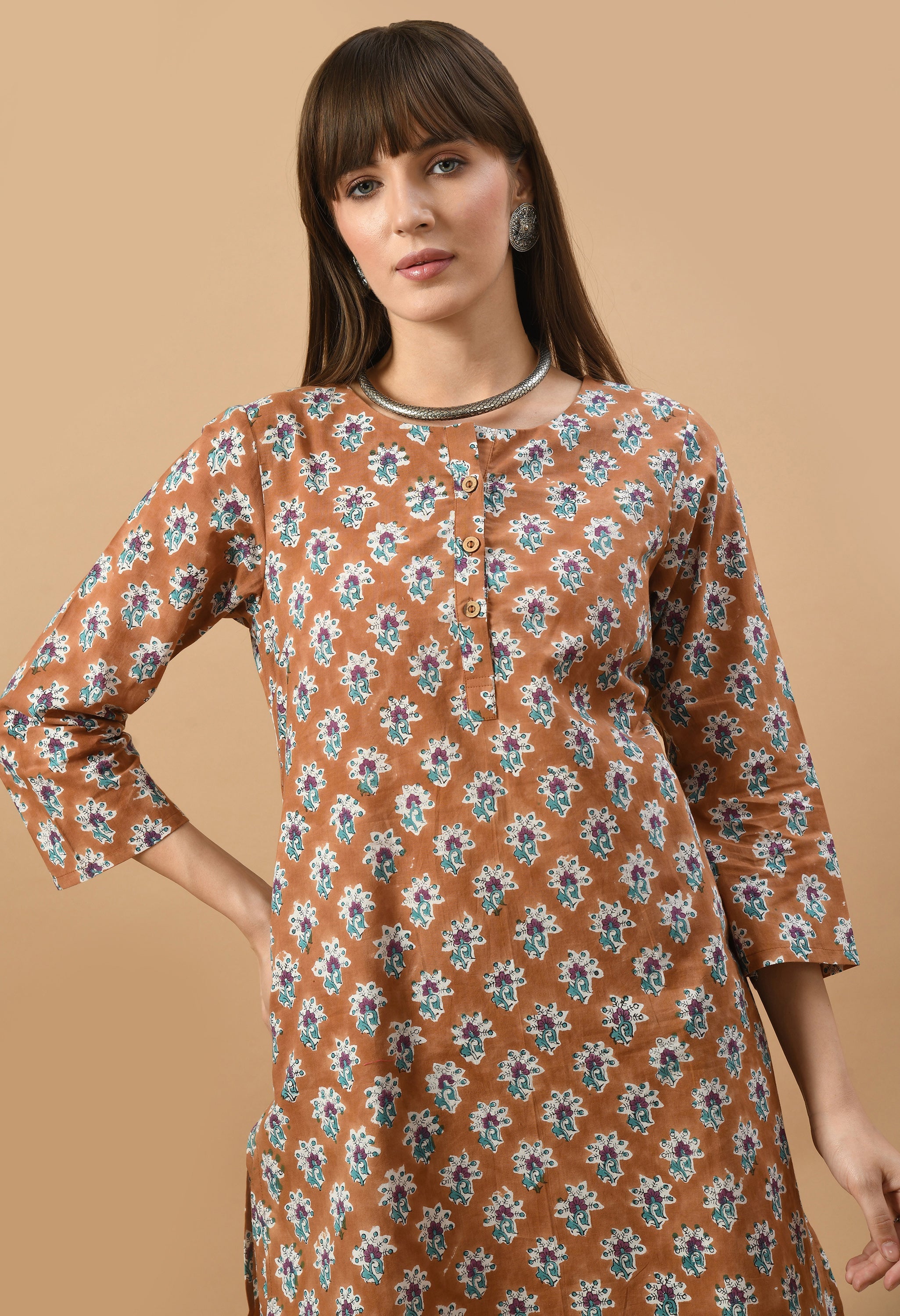 bagru-buti-hand-block-cotton-kurta-set