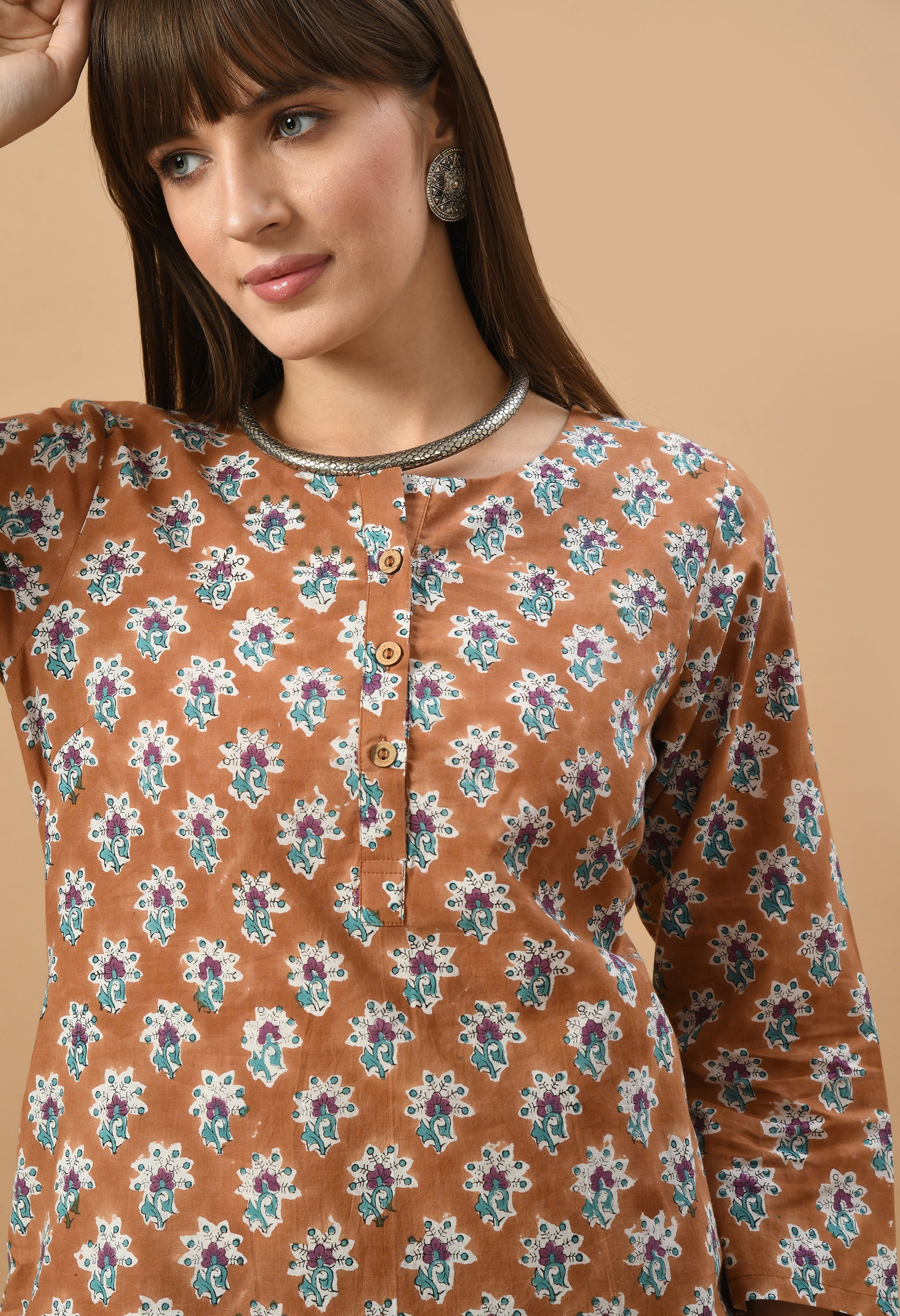 bagru-buti-hand-block-cotton-kurta-set