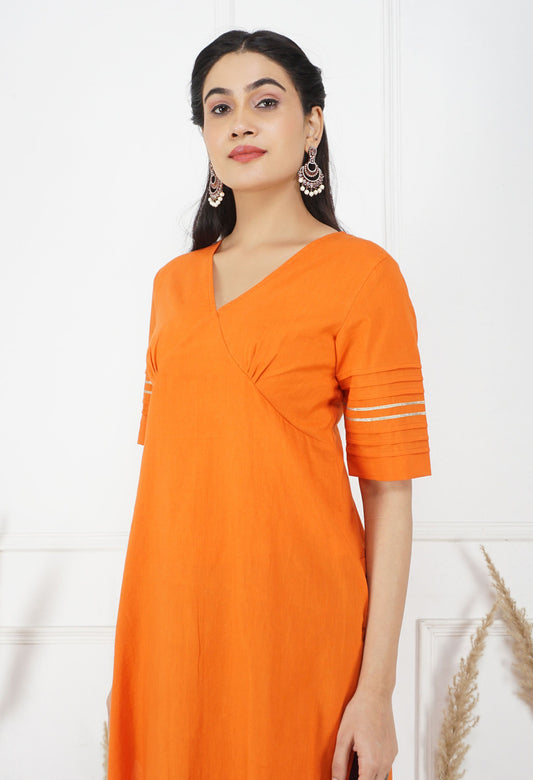 narangi-dupatta-set-|-orange-cotton-kurta-set