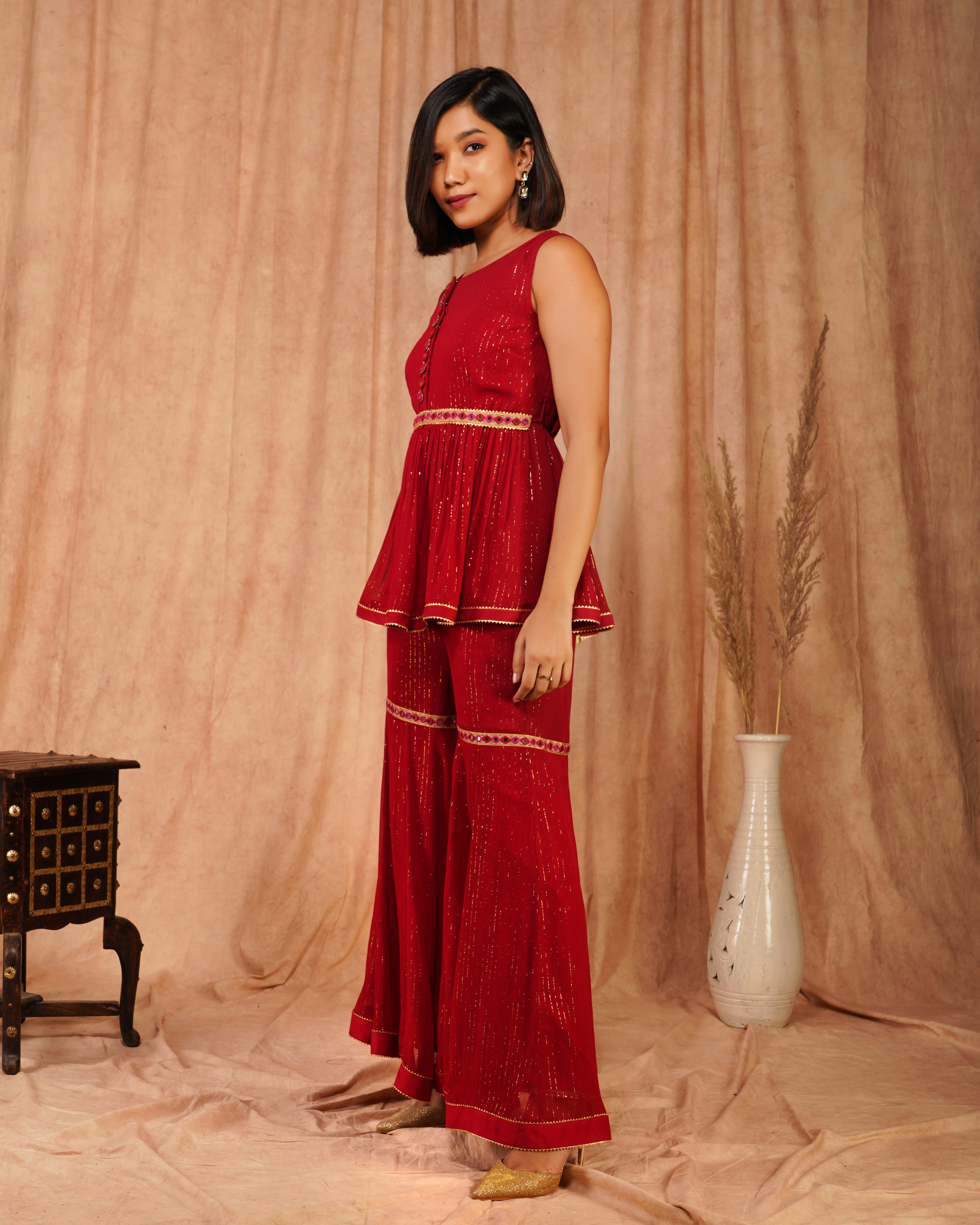 Vivaha Sharara Lurex Set | Lurex Sharara Set for Women