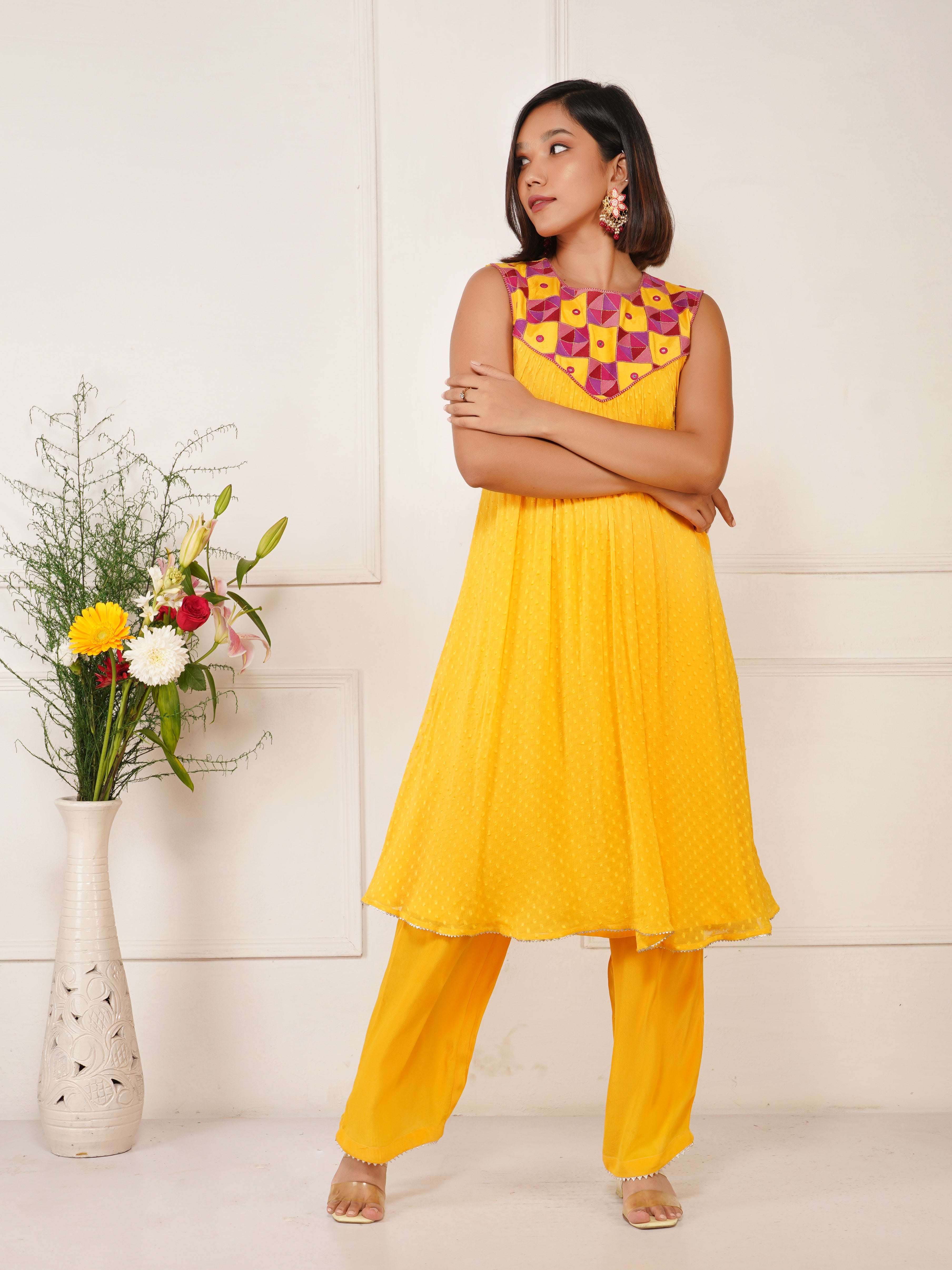 Saga Phulkari Kurta Set | Phulkari Women Kurta Set