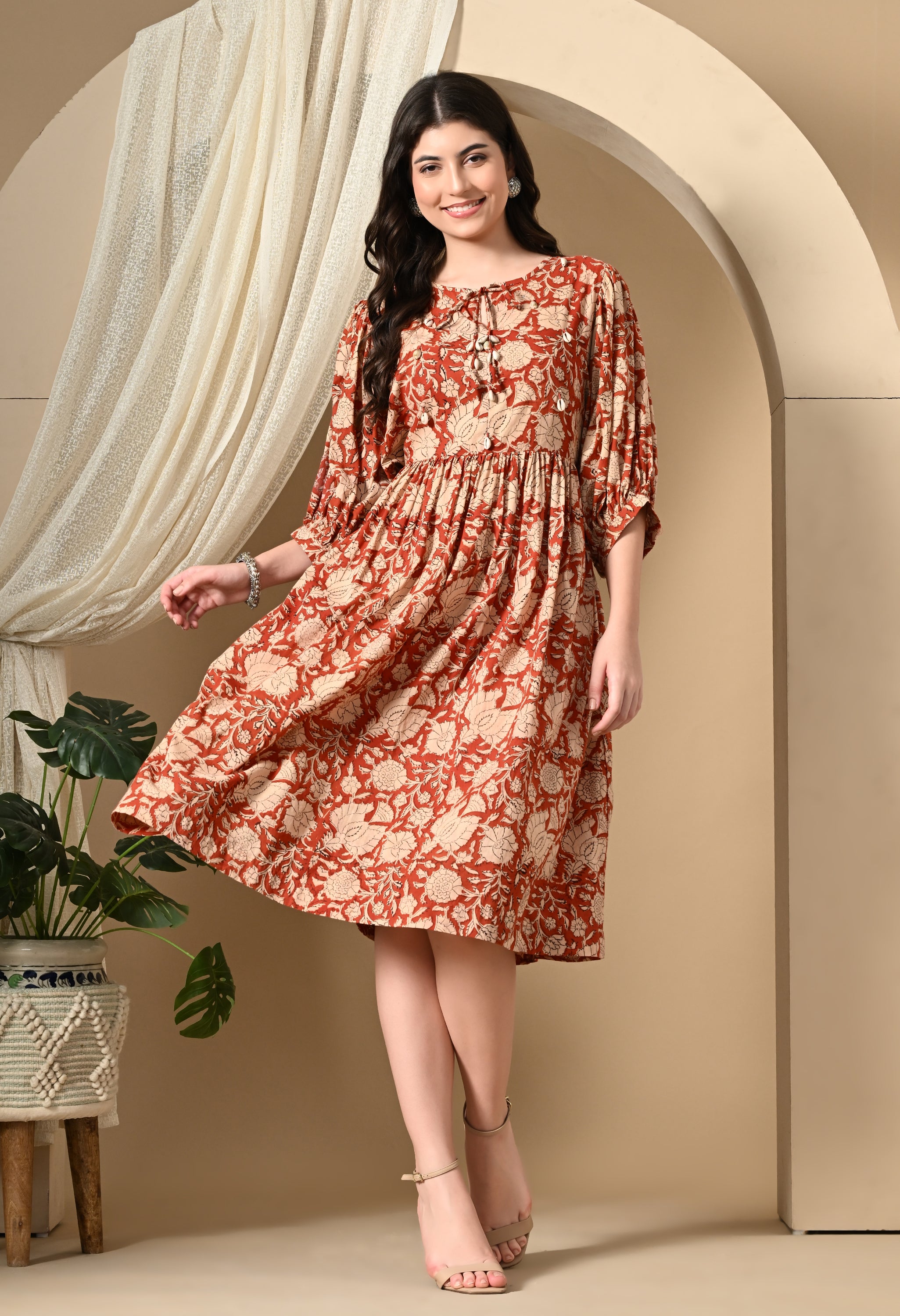 KUSH HANDBLOCK DRESS