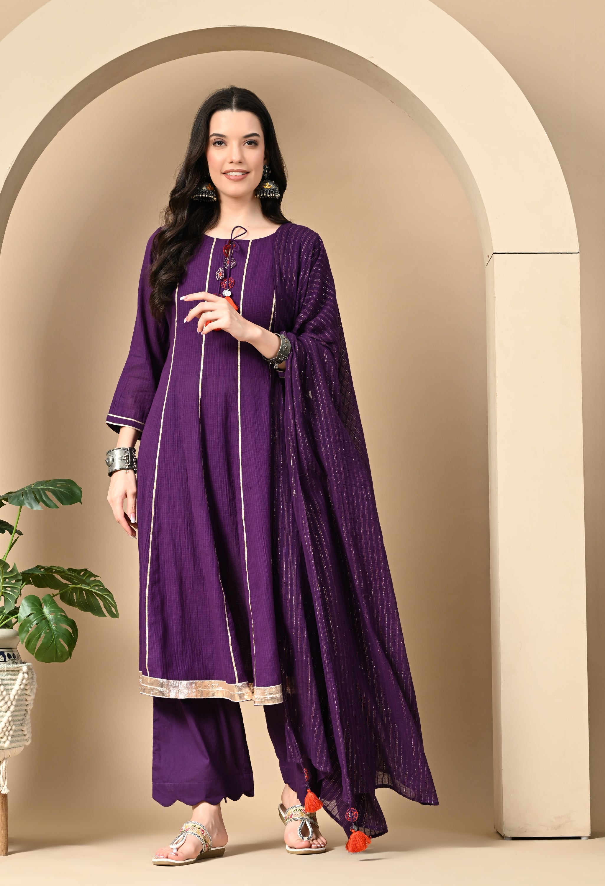 NOORANI JAUMNI DORIYA KURTA SET