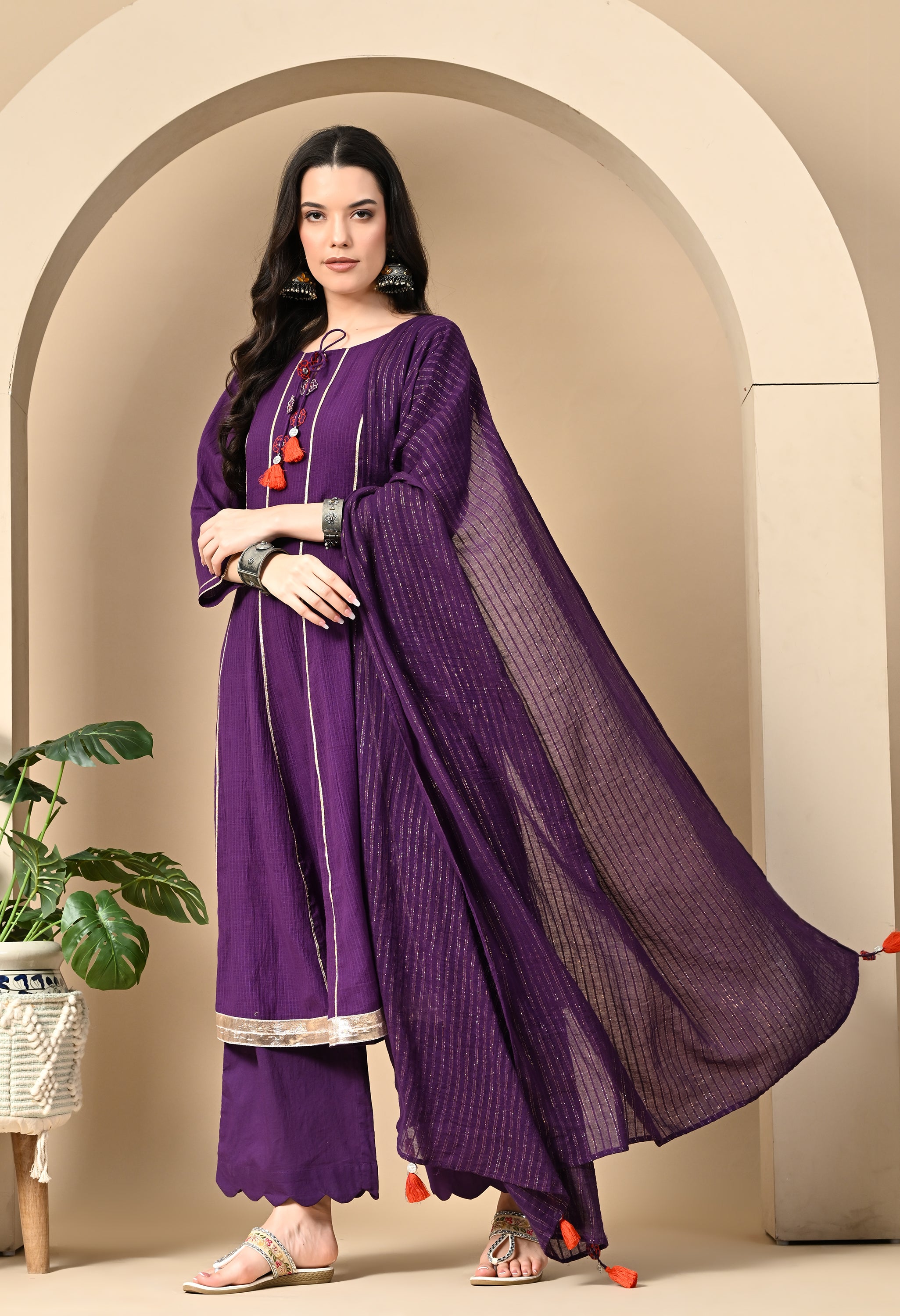 NOORANI JAUMNI DORIYA KURTA SET