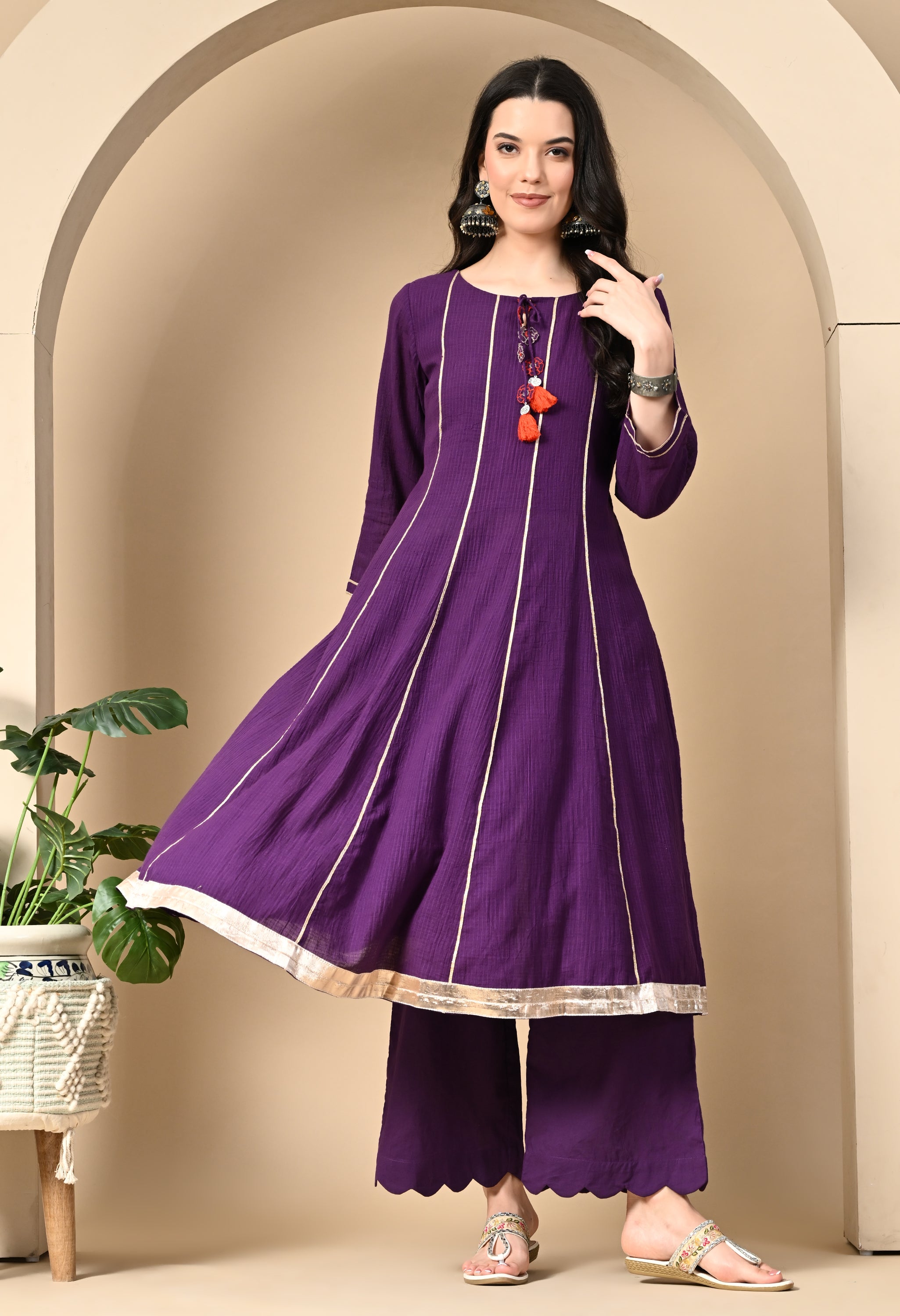 NOORANI JAUMNI DORIYA KURTA SET