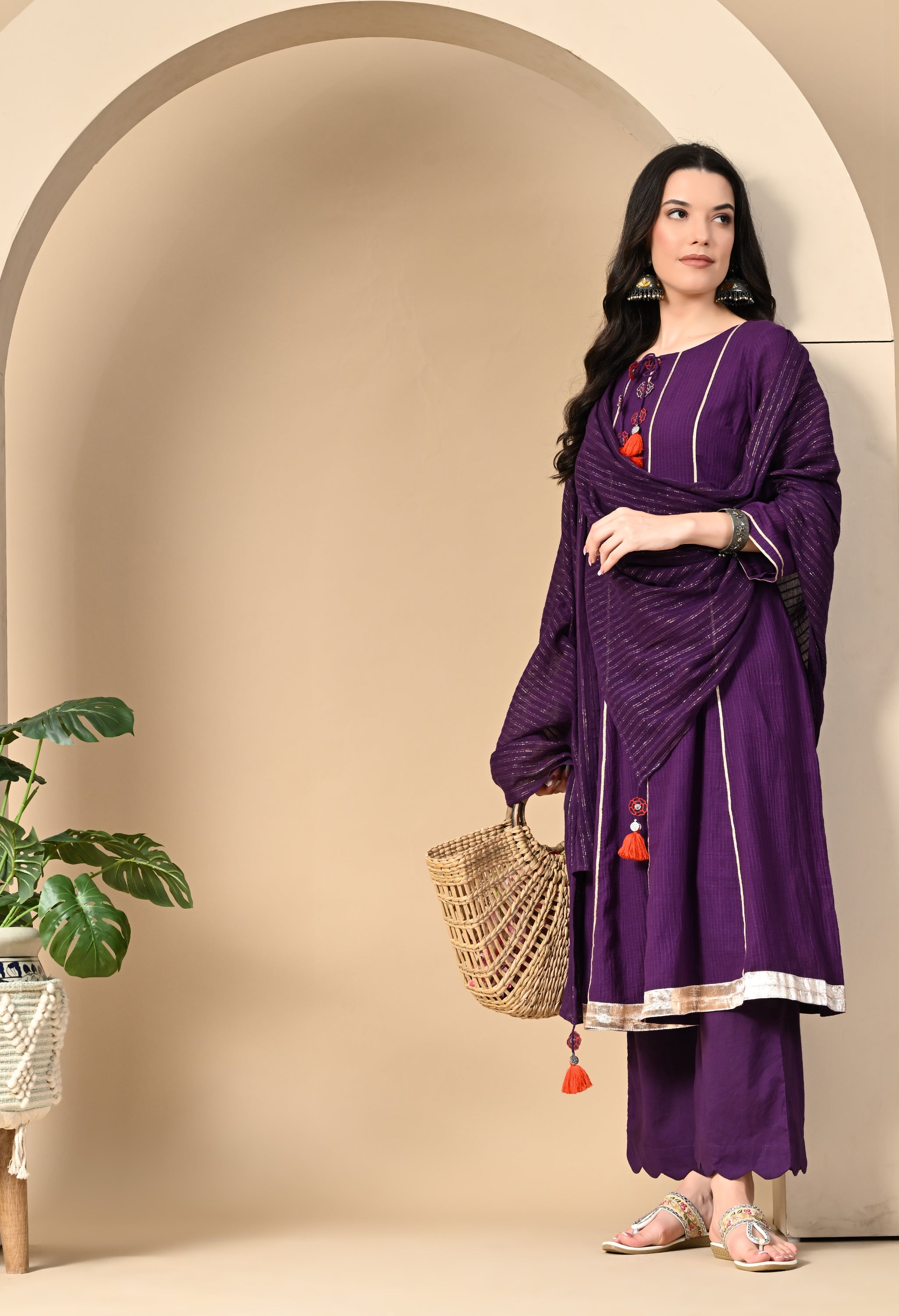 NOORANI JAUMNI DORIYA KURTA SET