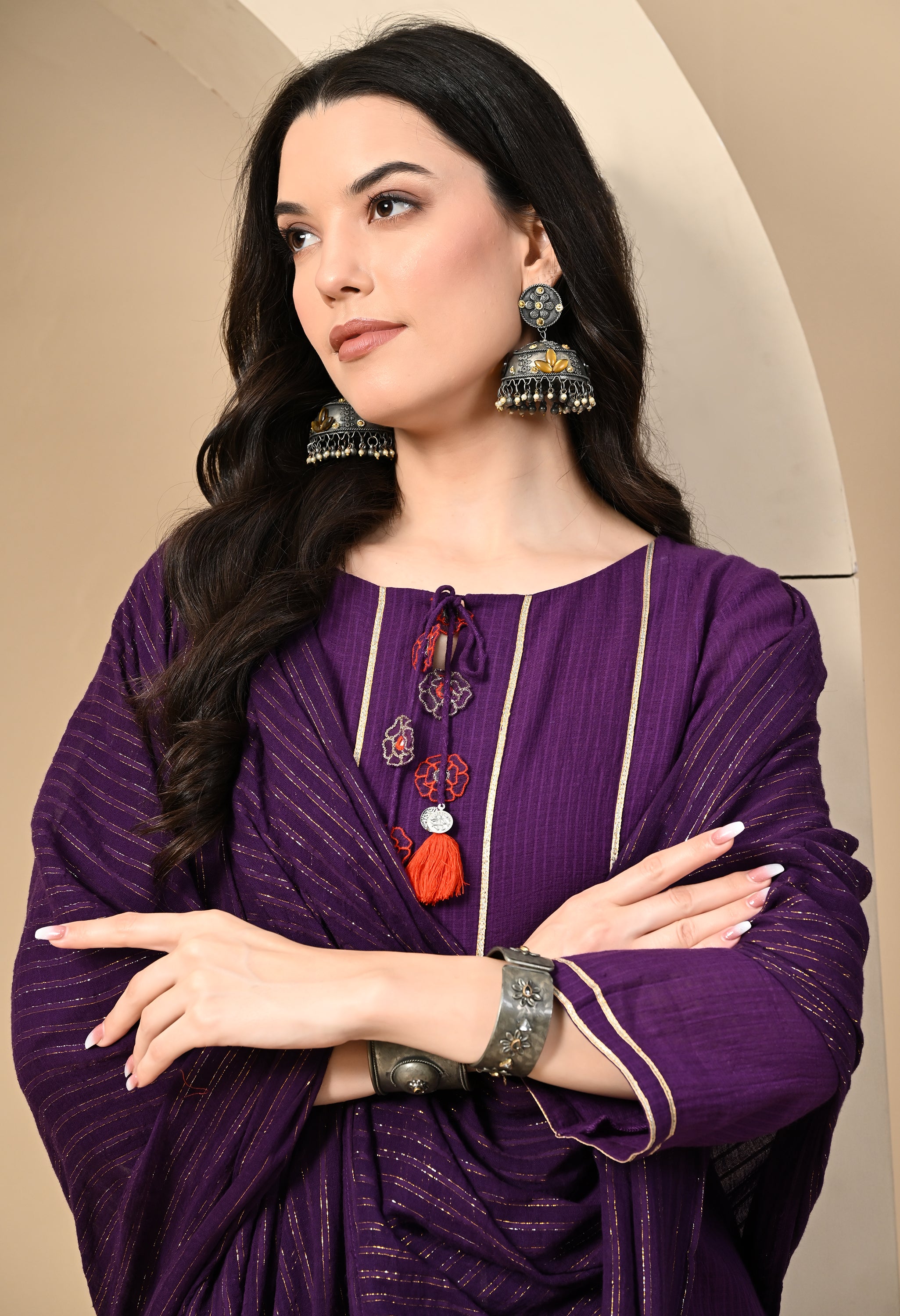 NOORANI JAUMNI DORIYA KURTA SET