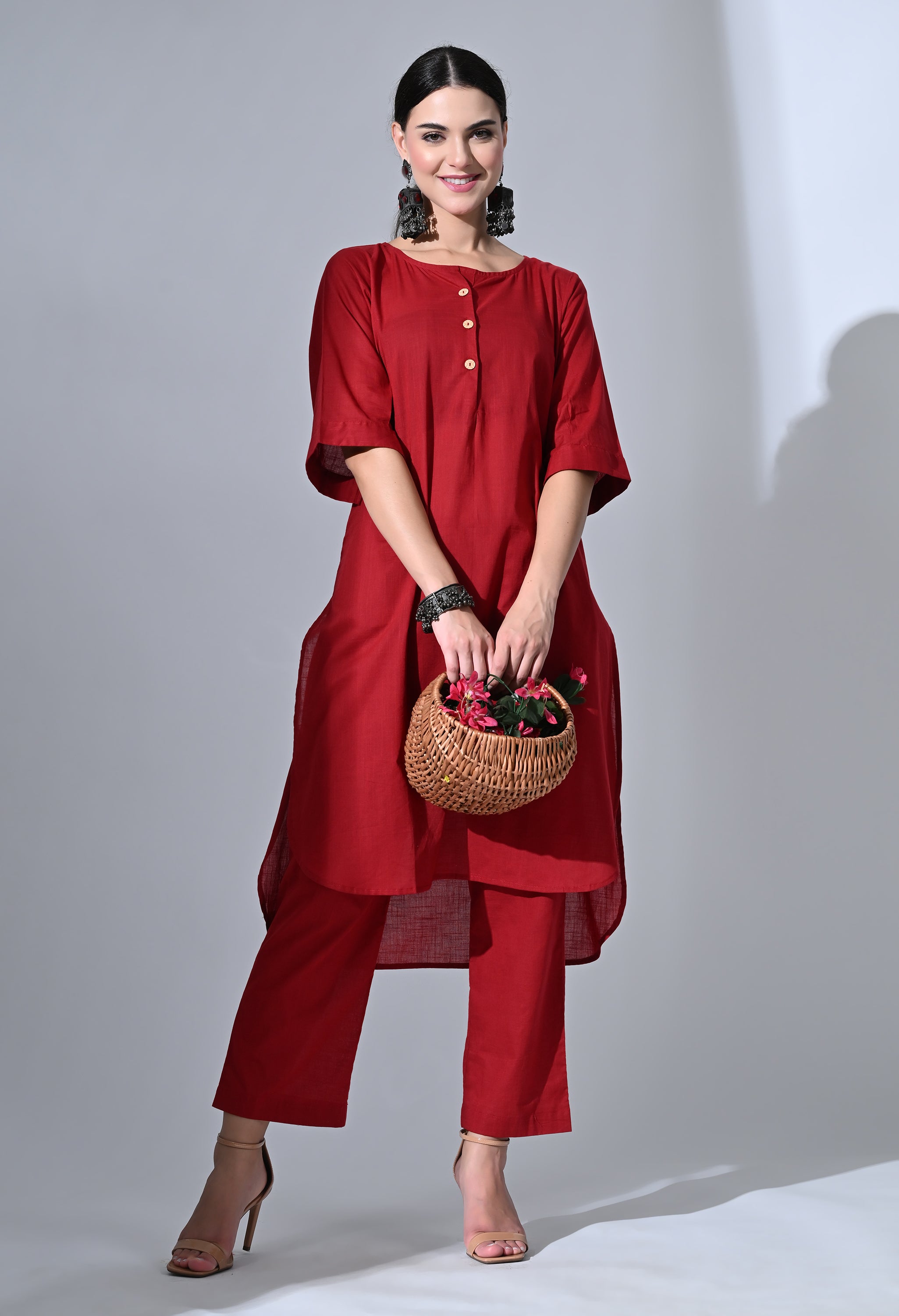 RED BEAUTY KURTA SET
