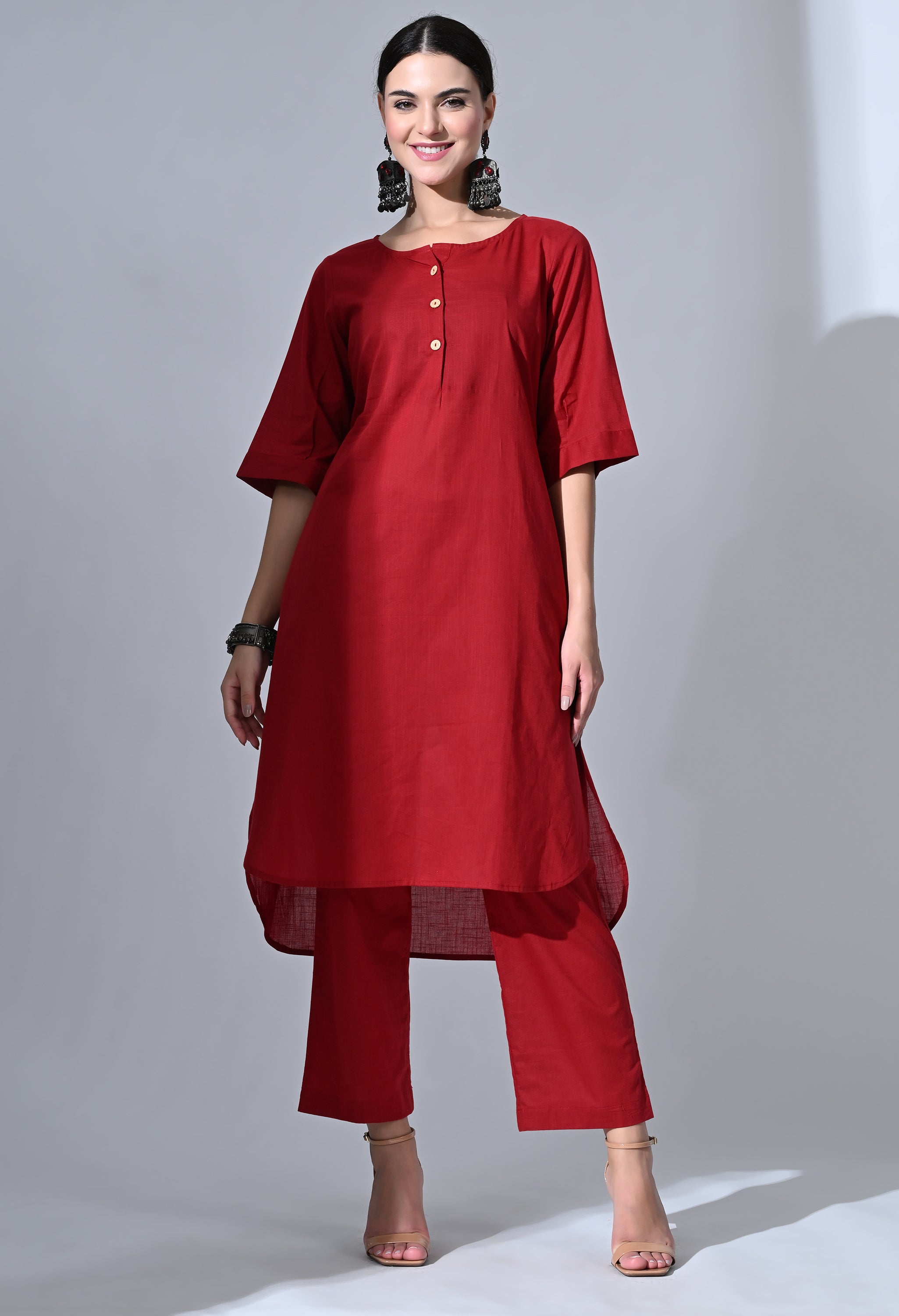 RED BEAUTY KURTA SET