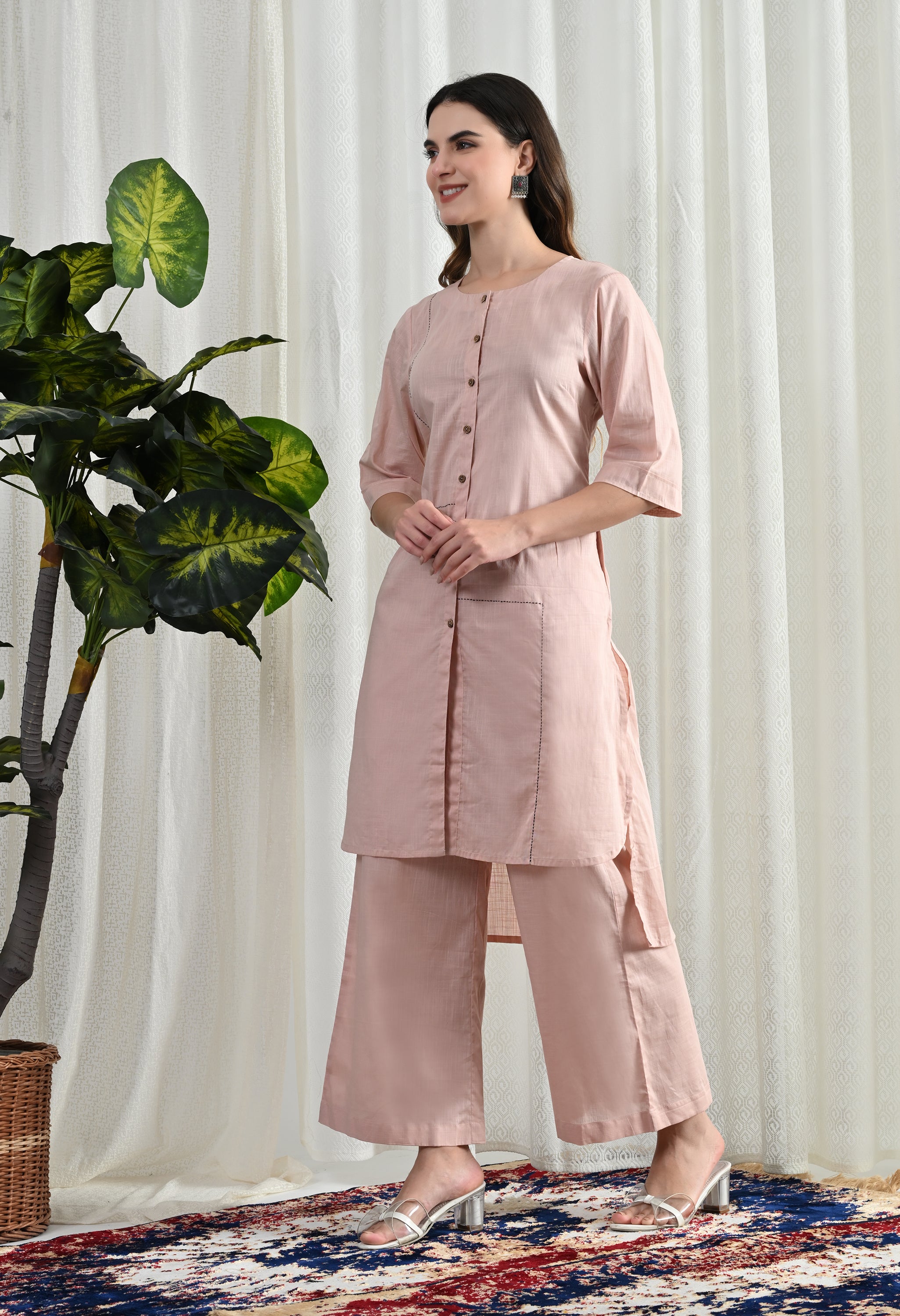 MUD NUT COTTON  KURTA SET