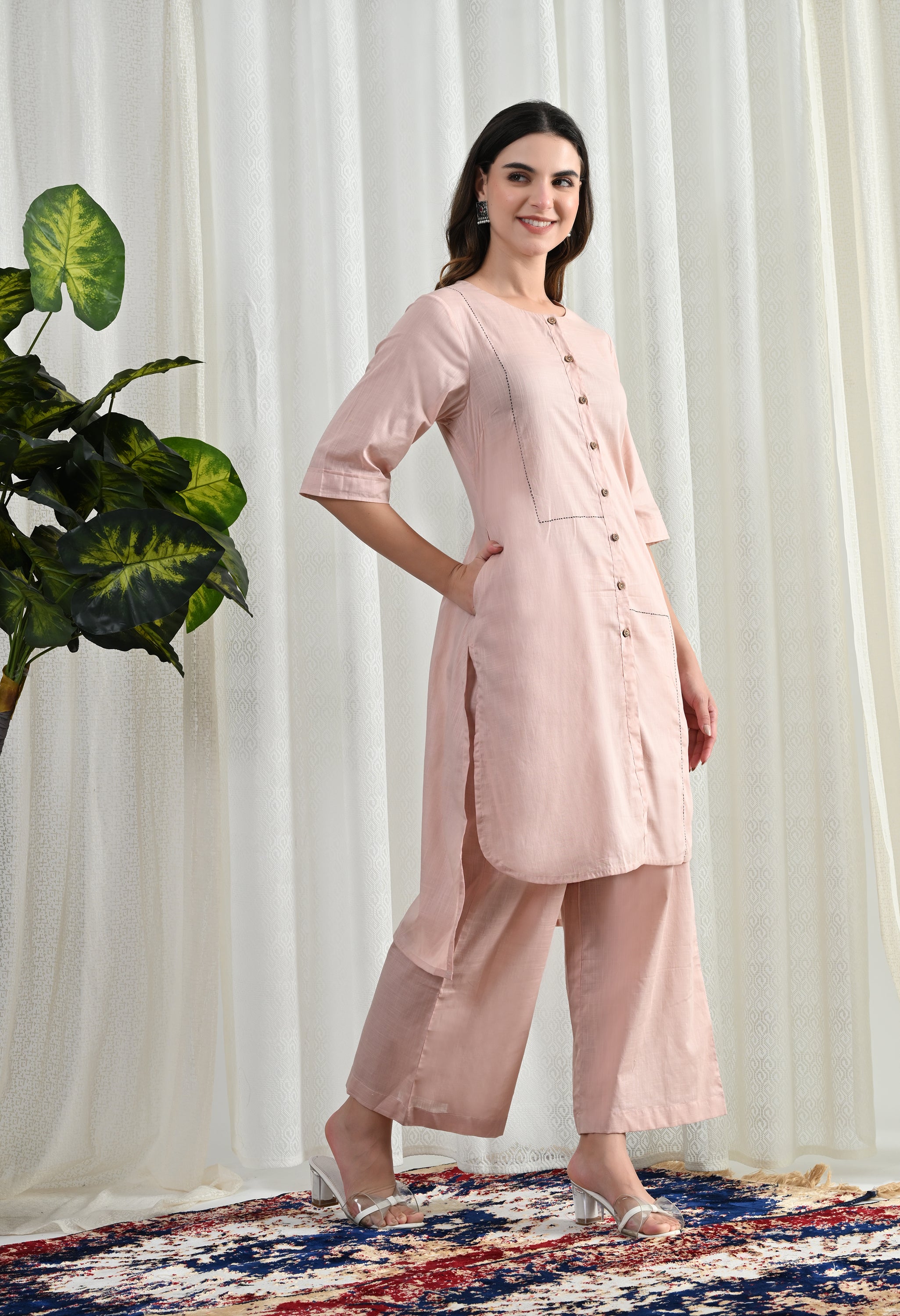 MUD NUT COTTON  KURTA SET