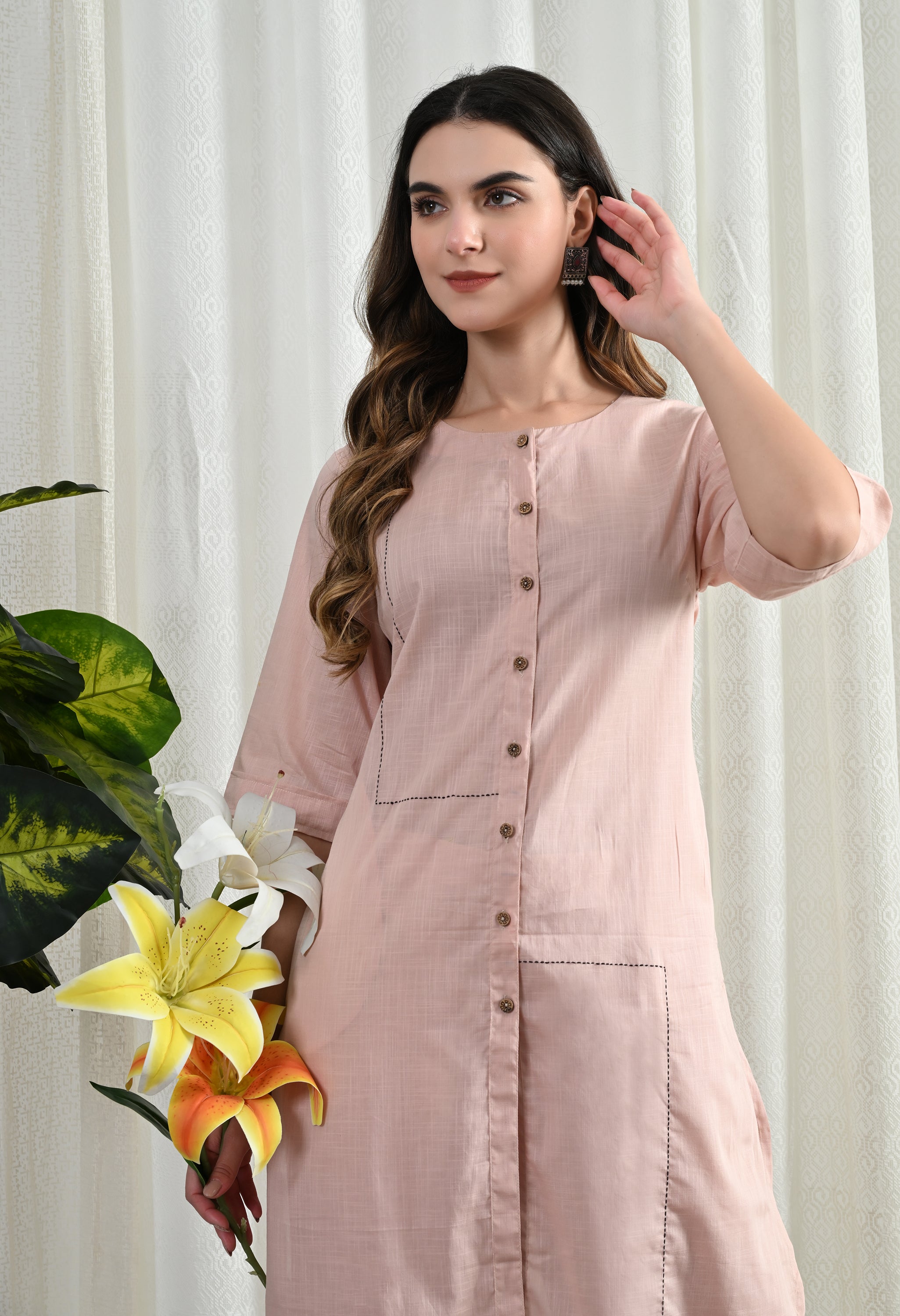 MUD NUT COTTON  KURTA SET