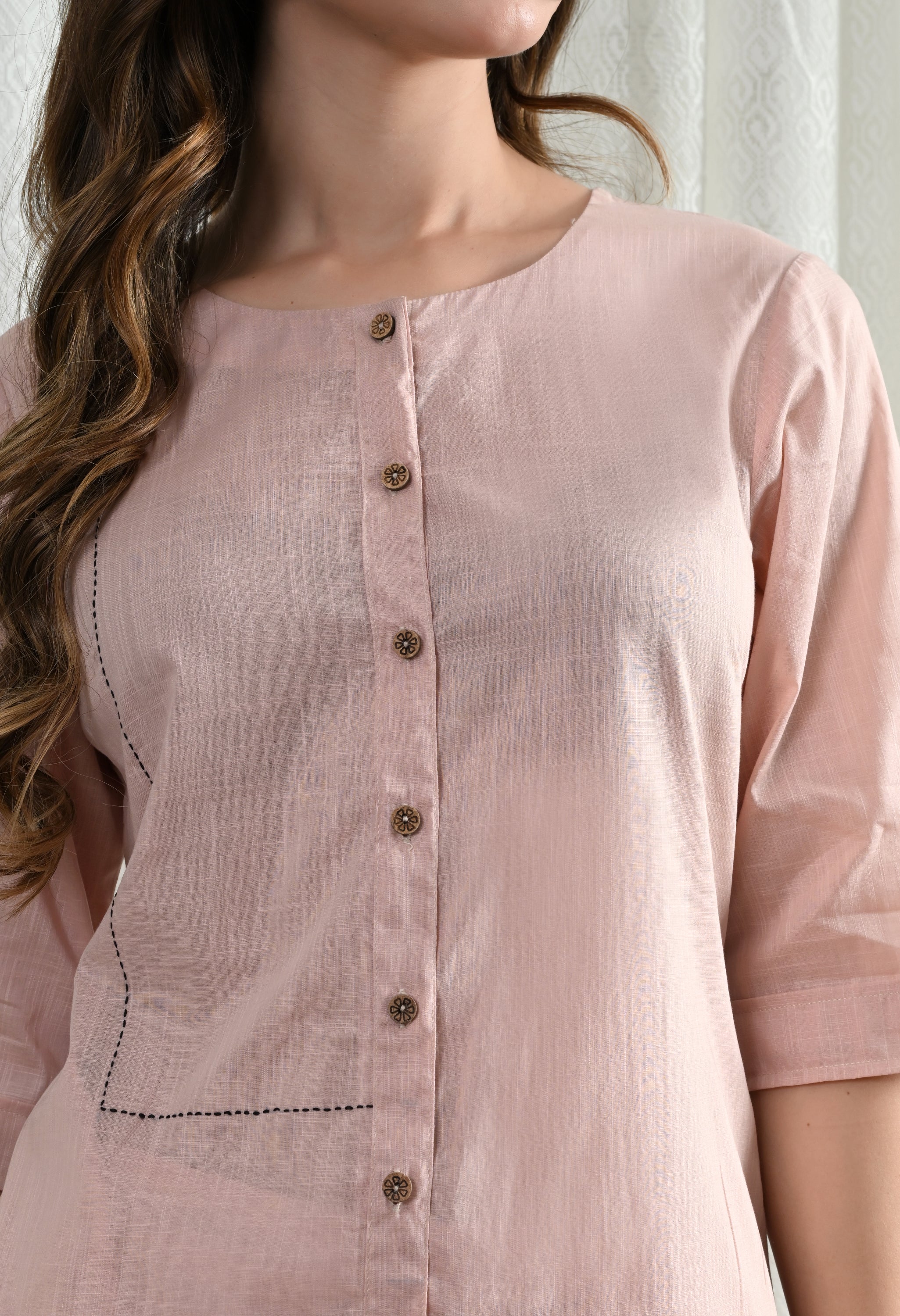 MUD NUT COTTON  KURTA SET