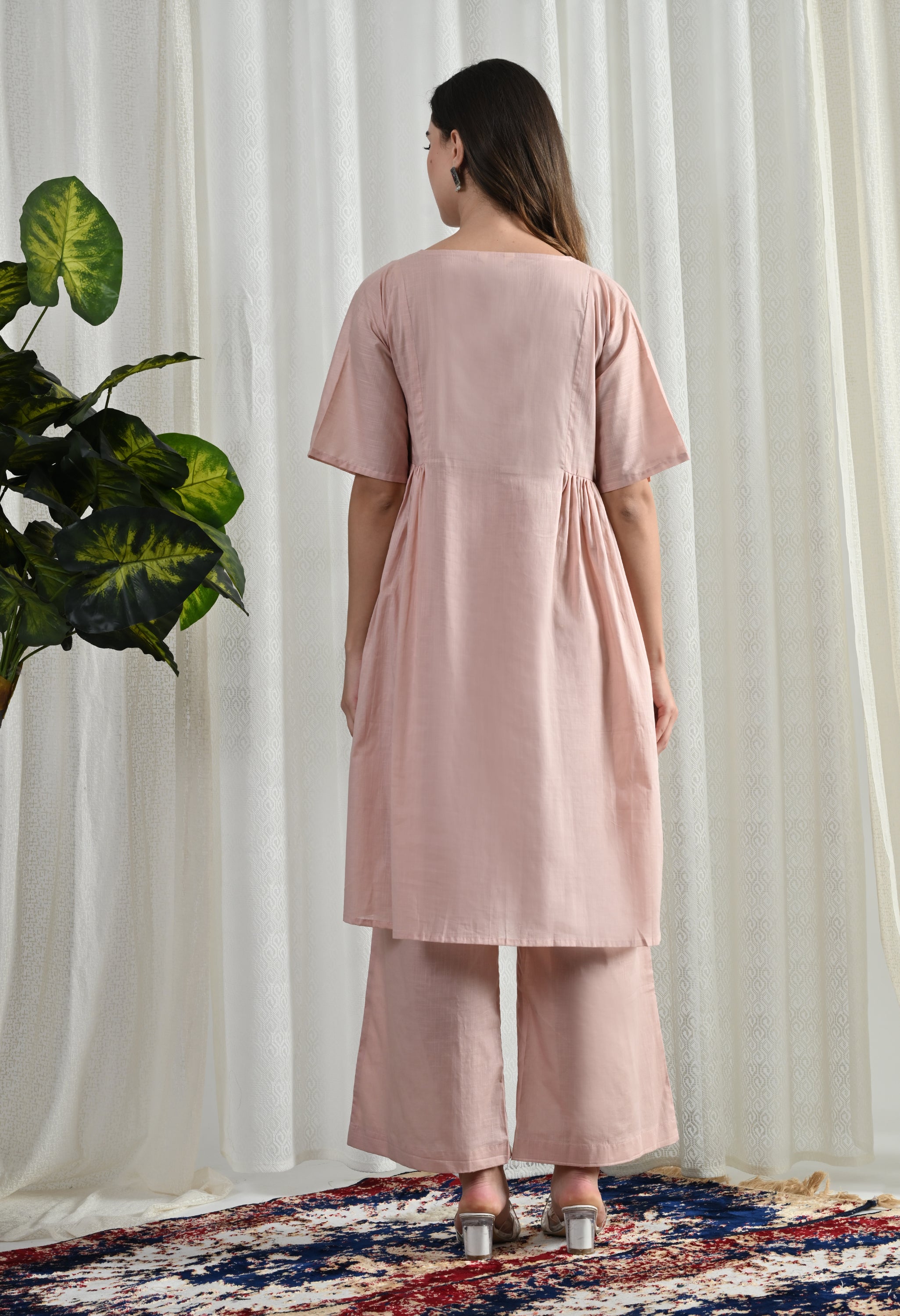 BLUSH RUSH COTTON KURTA SET