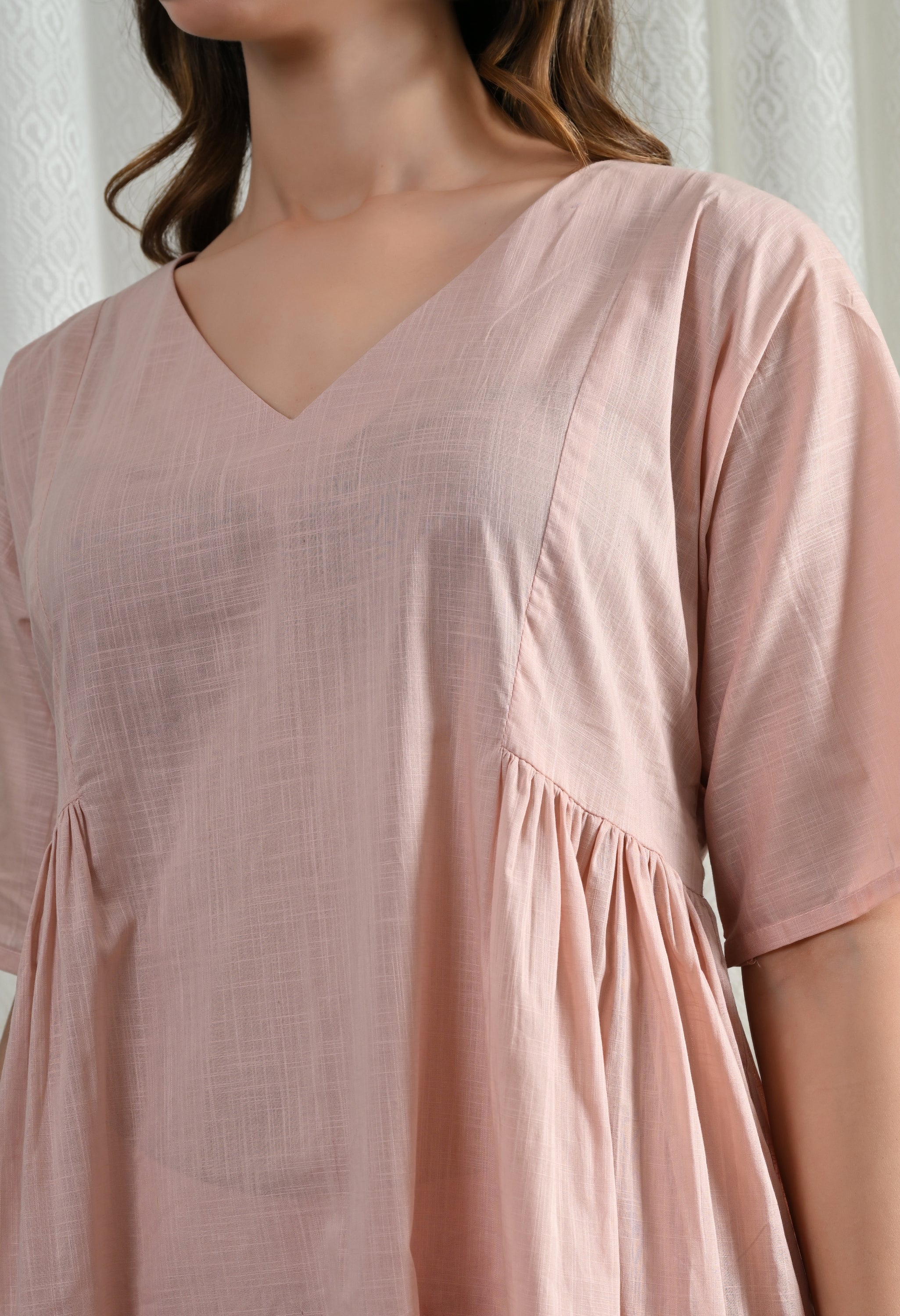 BLUSH RUSH COTTON KURTA SET
