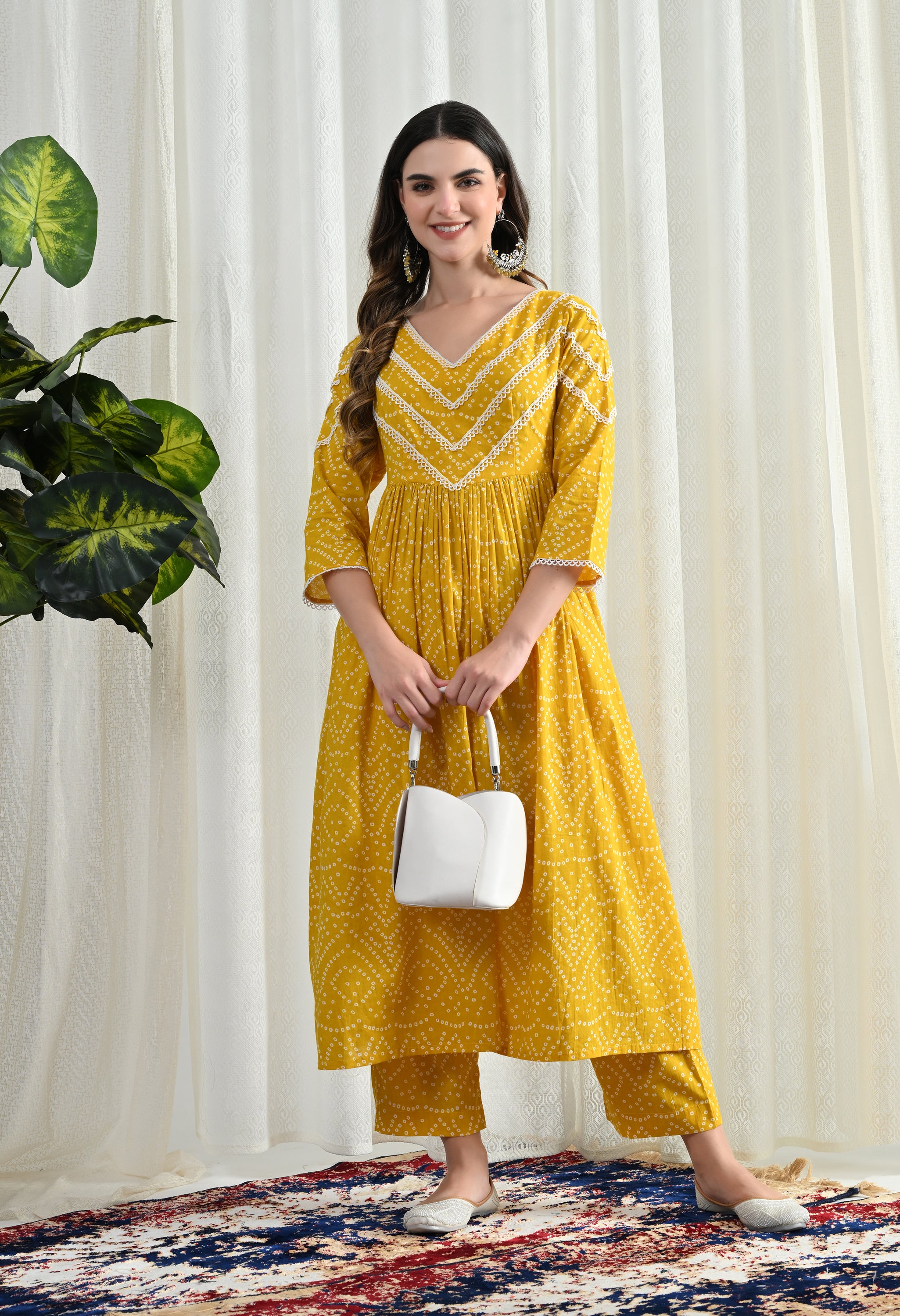 BINDIYA HANDBLOCK KURTA SET