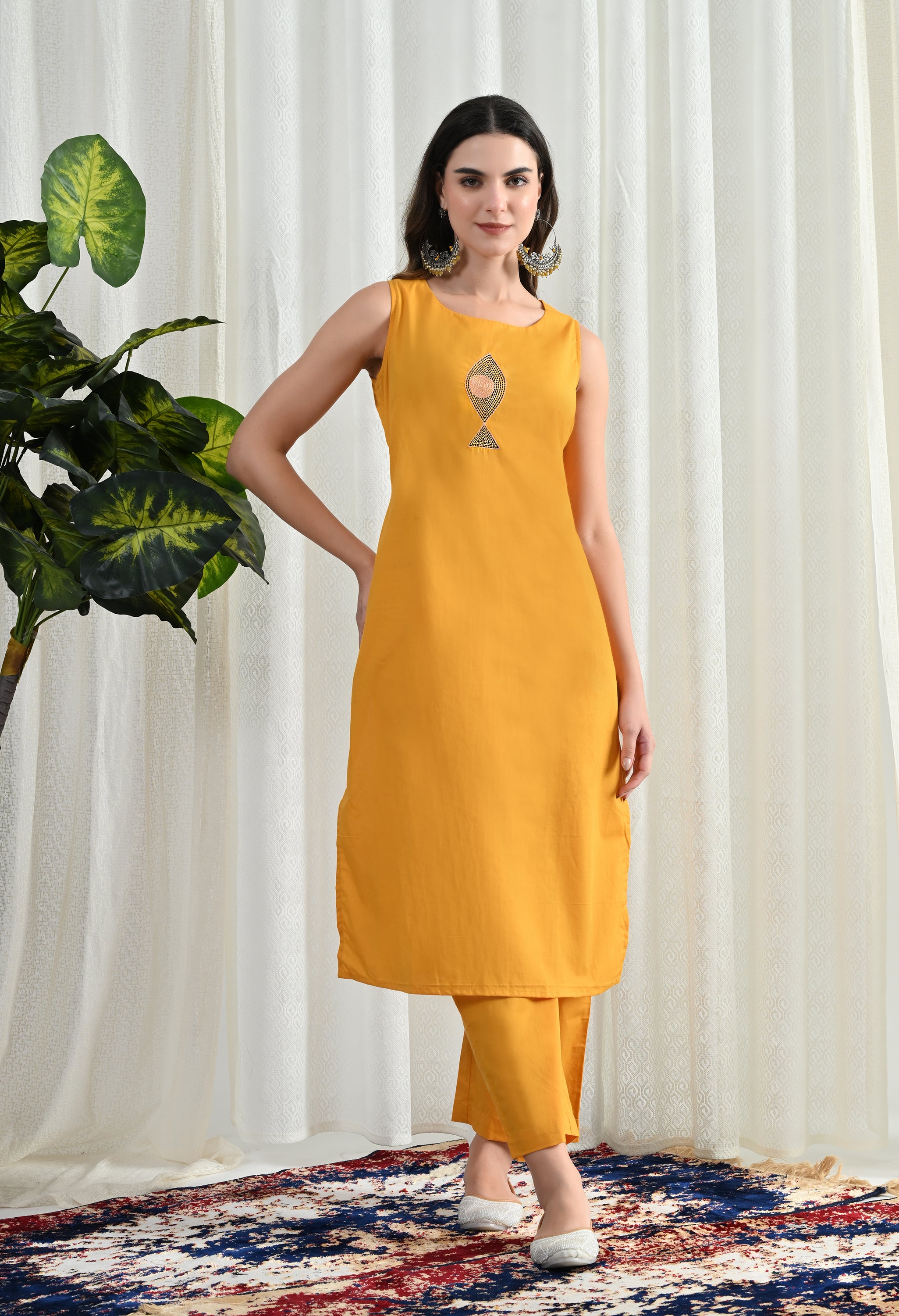 YEELOW FISH KURTA SET