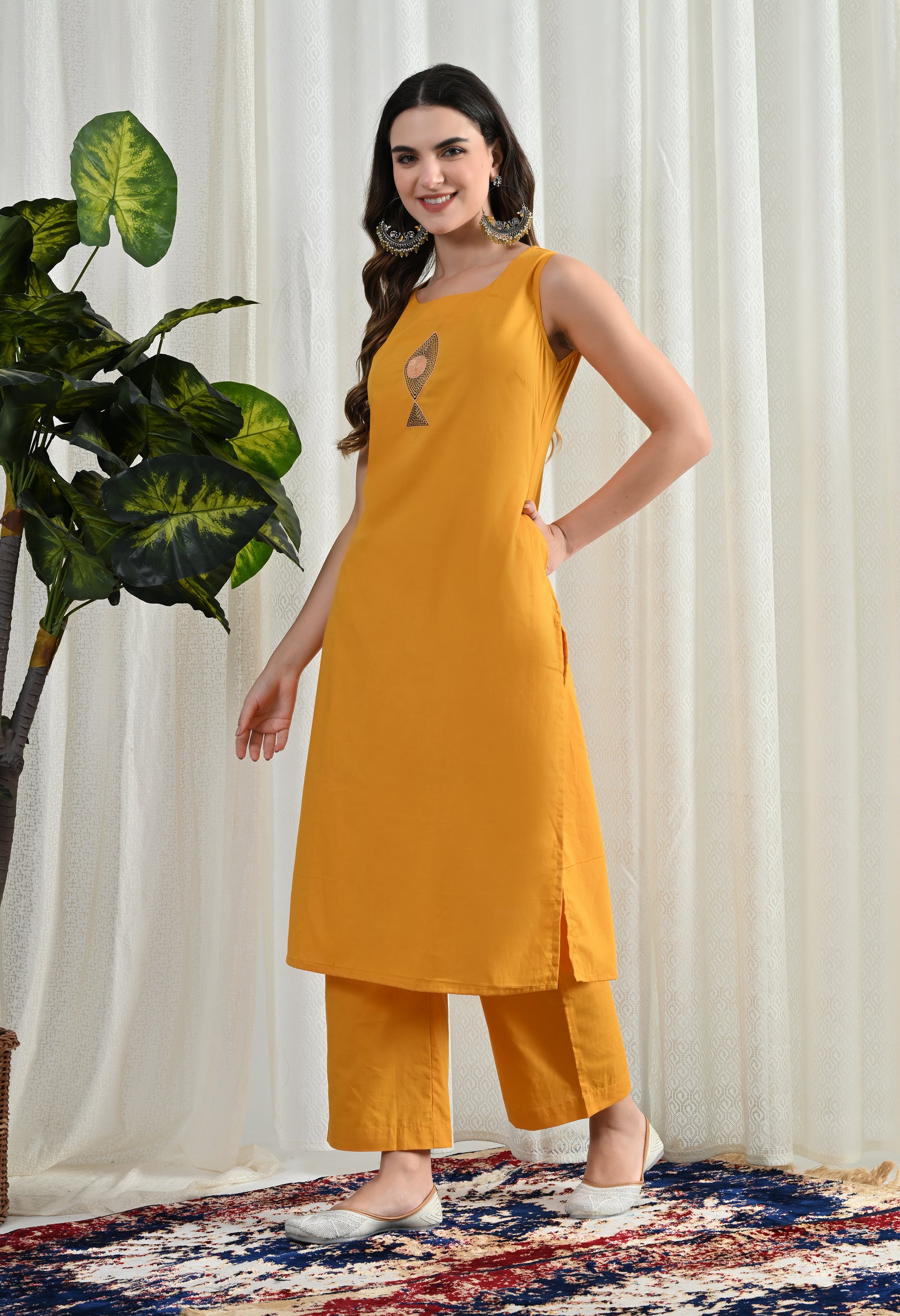 YEELOW FISH KURTA SET