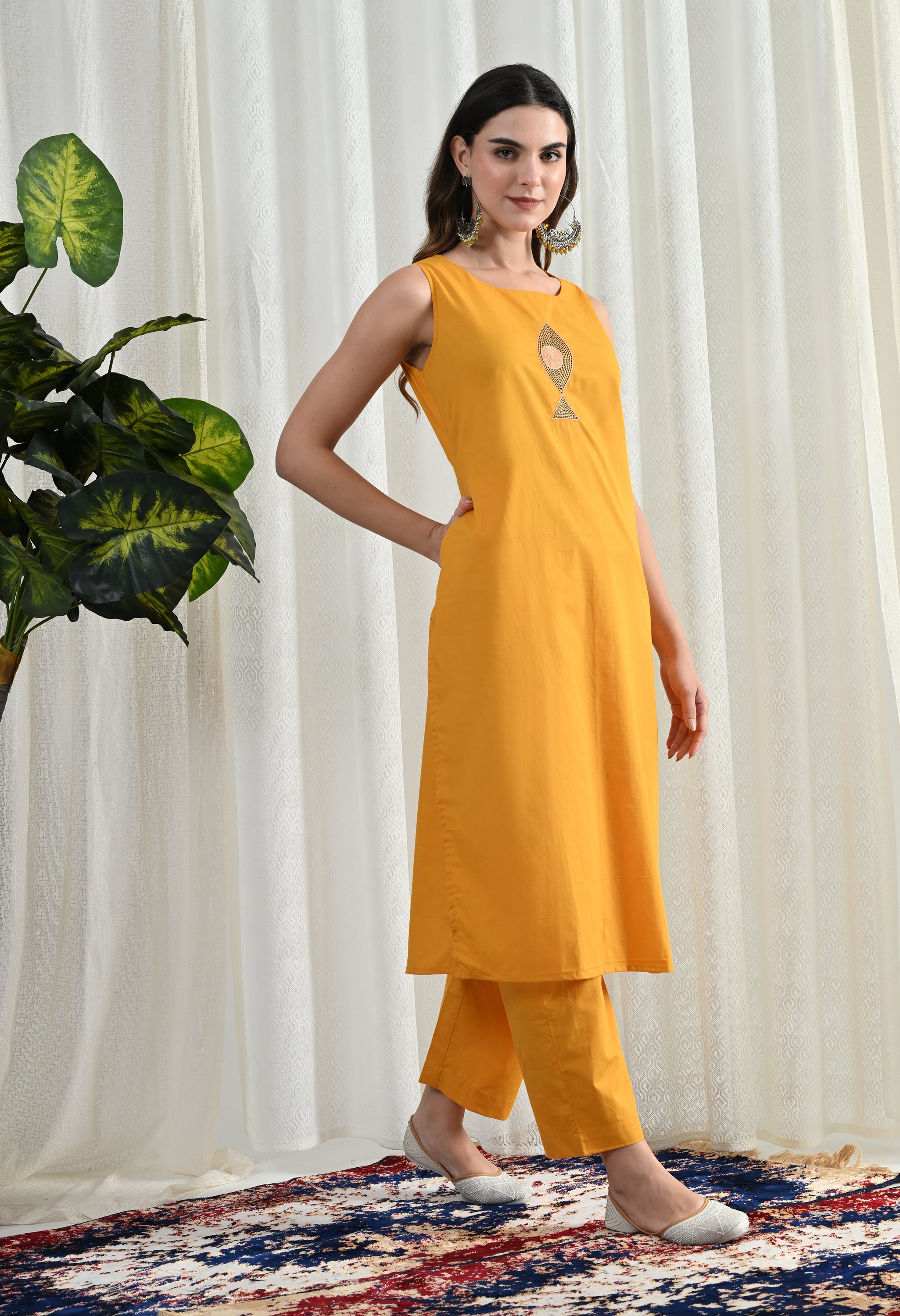 YEELOW FISH KURTA SET