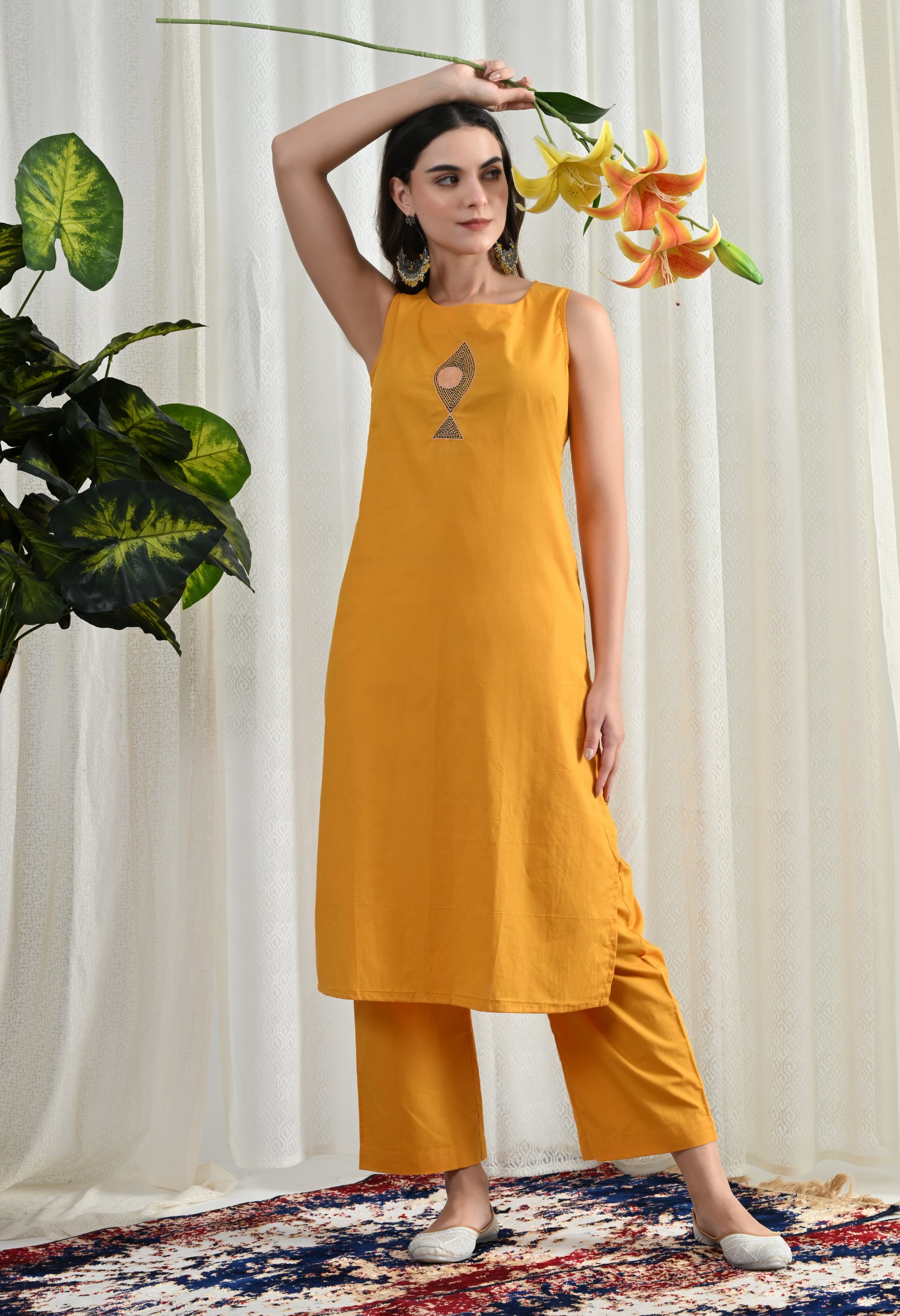 YEELOW FISH KURTA SET