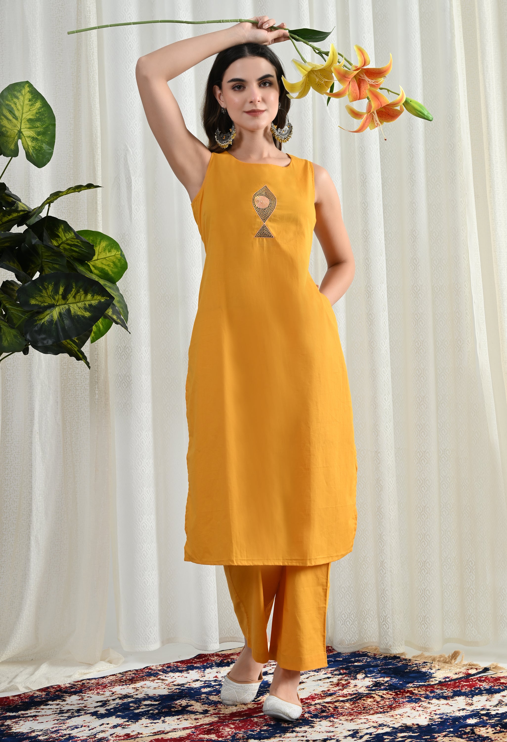 YEELOW FISH KURTA SET