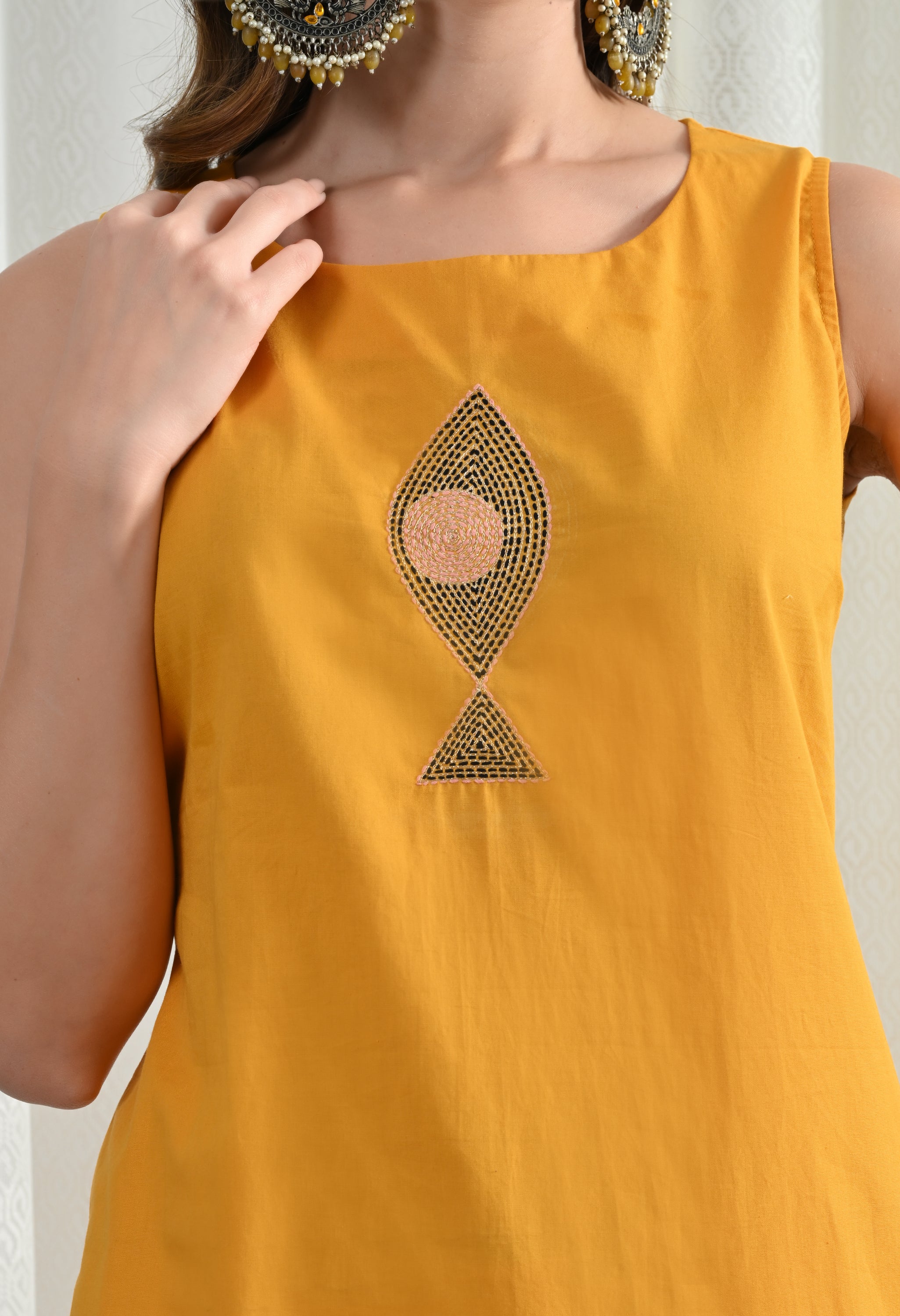 YEELOW FISH KURTA SET