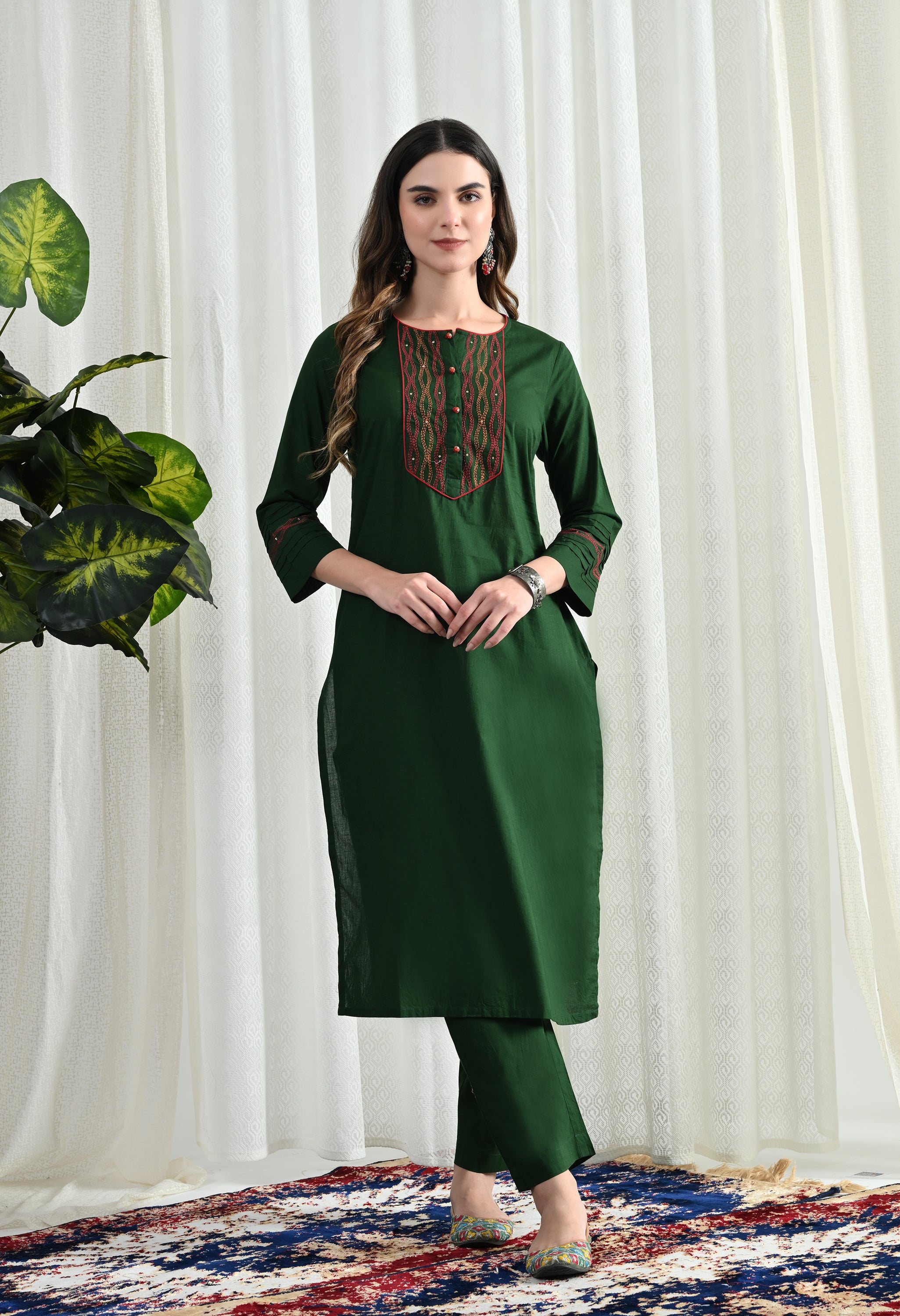 MISTI KANTHA EMBROIDERY KURTA SET