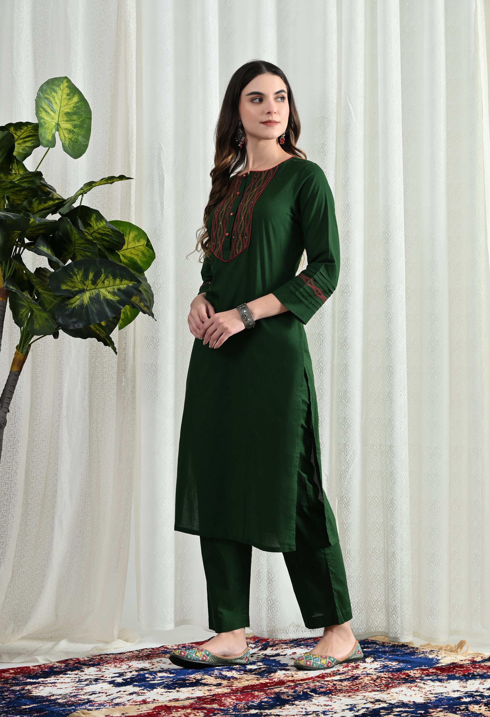 MISTI KANTHA EMBROIDERY KURTA SET